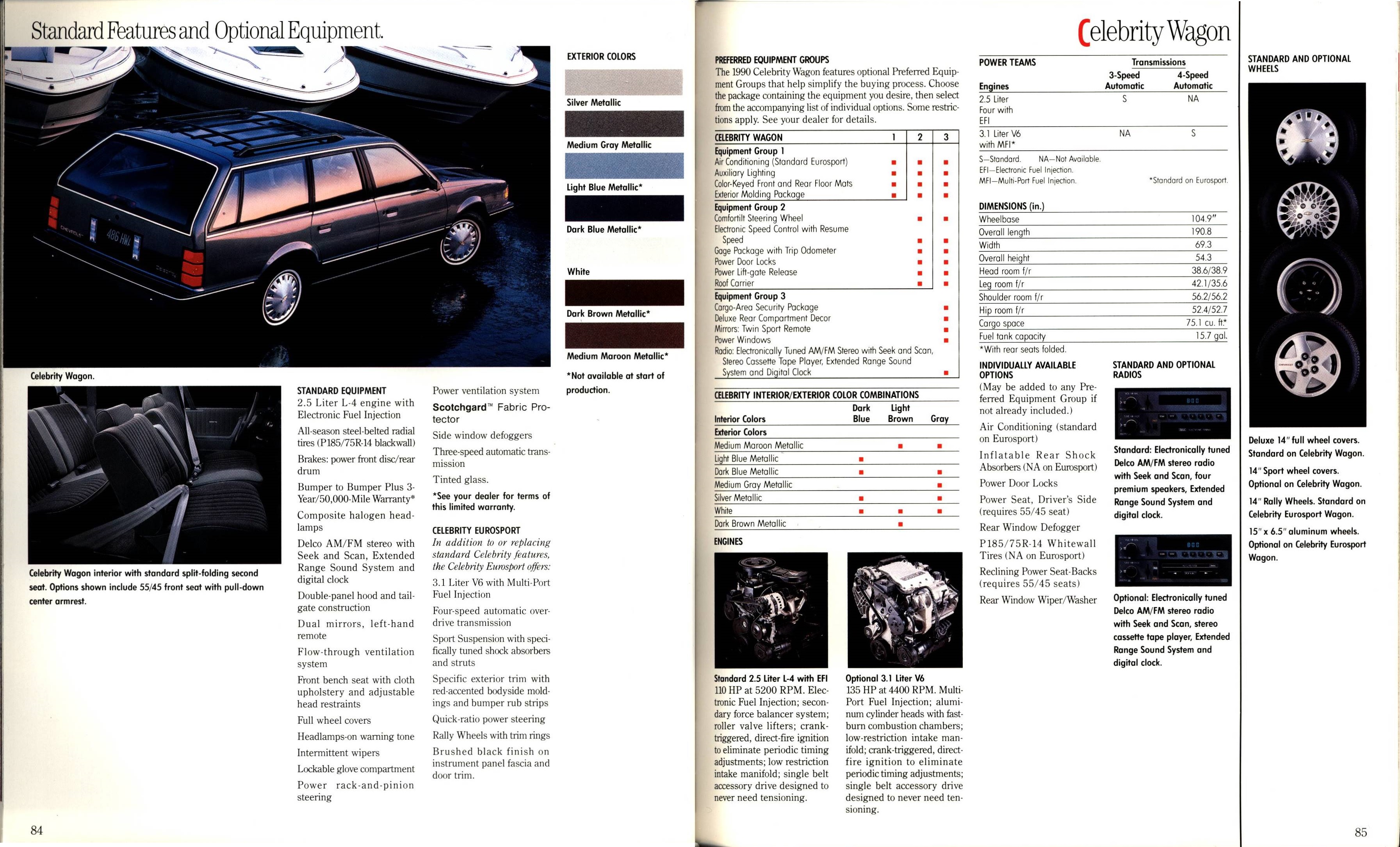 1990 Chevrolet Cars Full Line Brochure 084-085