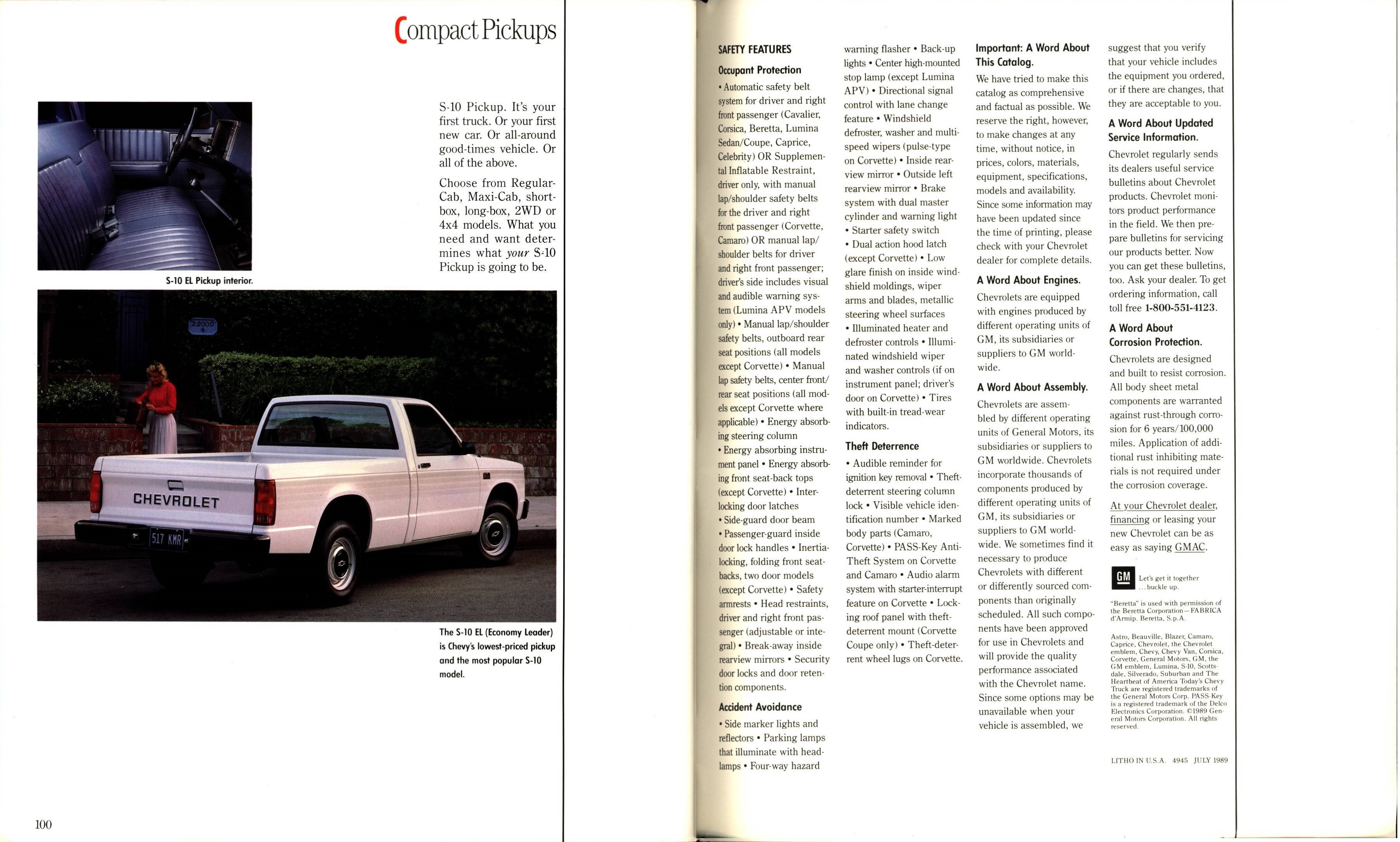 1990 Chevrolet Cars Full Line Brochure 100-101