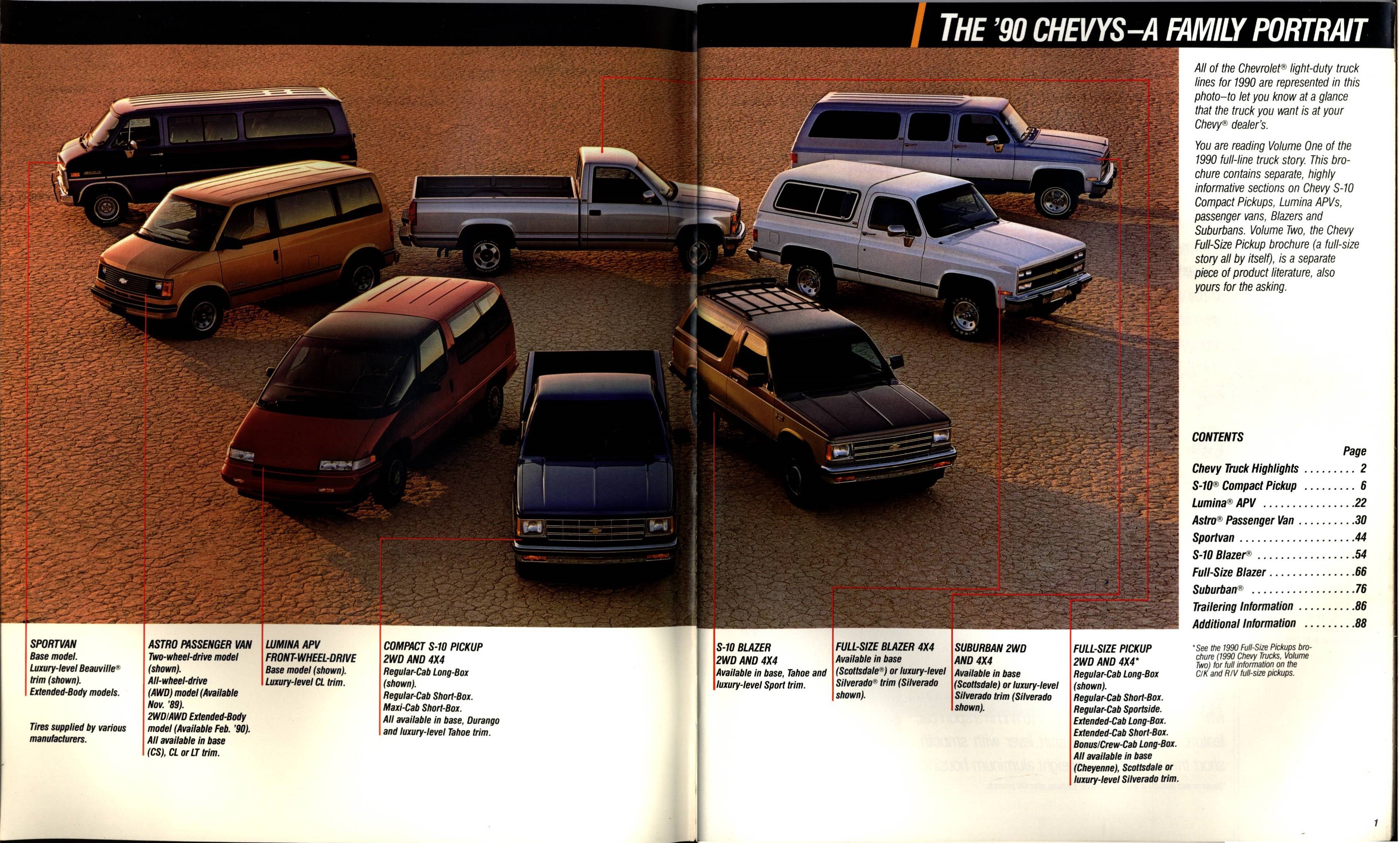 1990 Chevrolet Trucks Brochure Vol. 1 00a-01
