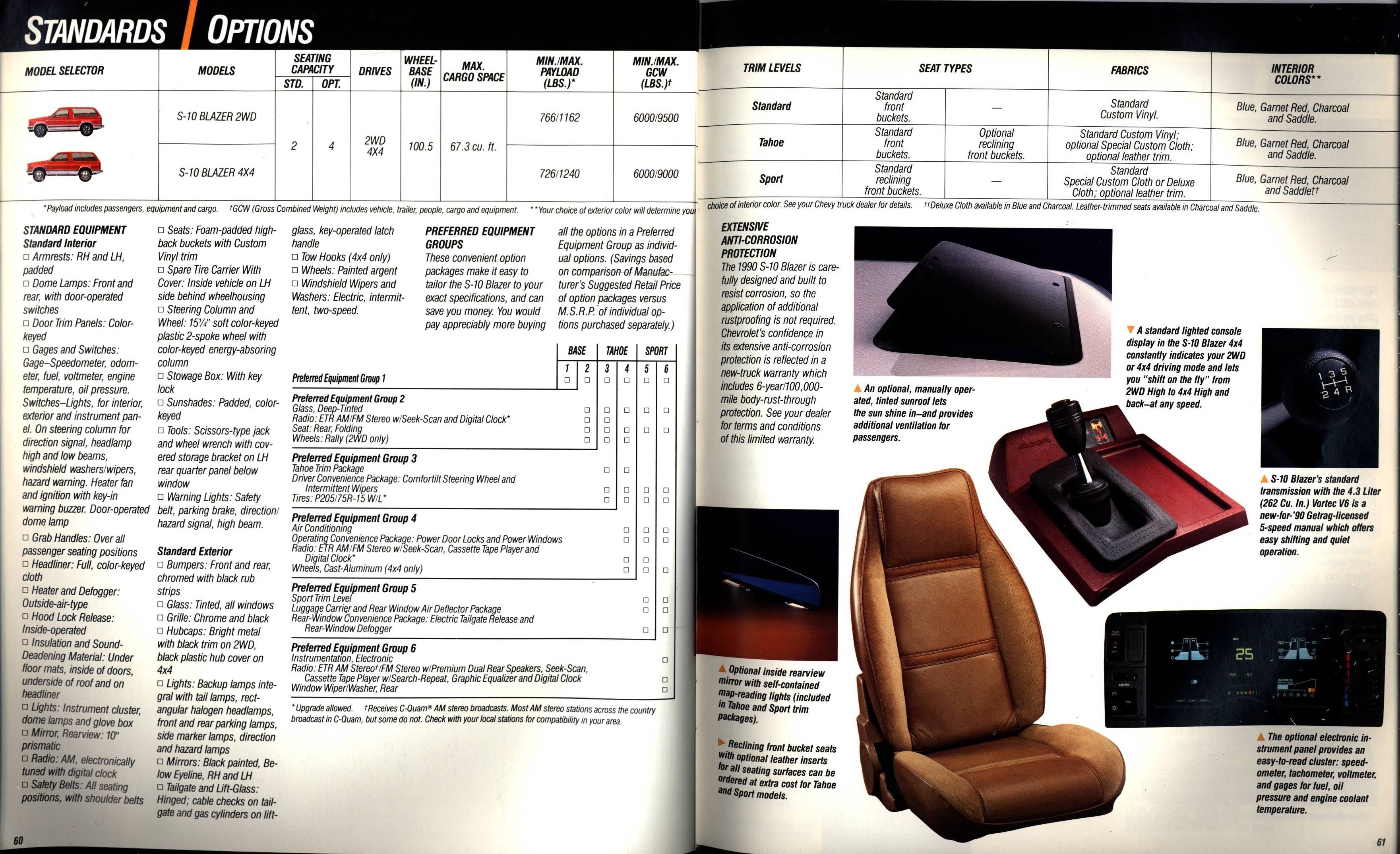 1990 Chevrolet Trucks Brochure Vol. 1 60-61