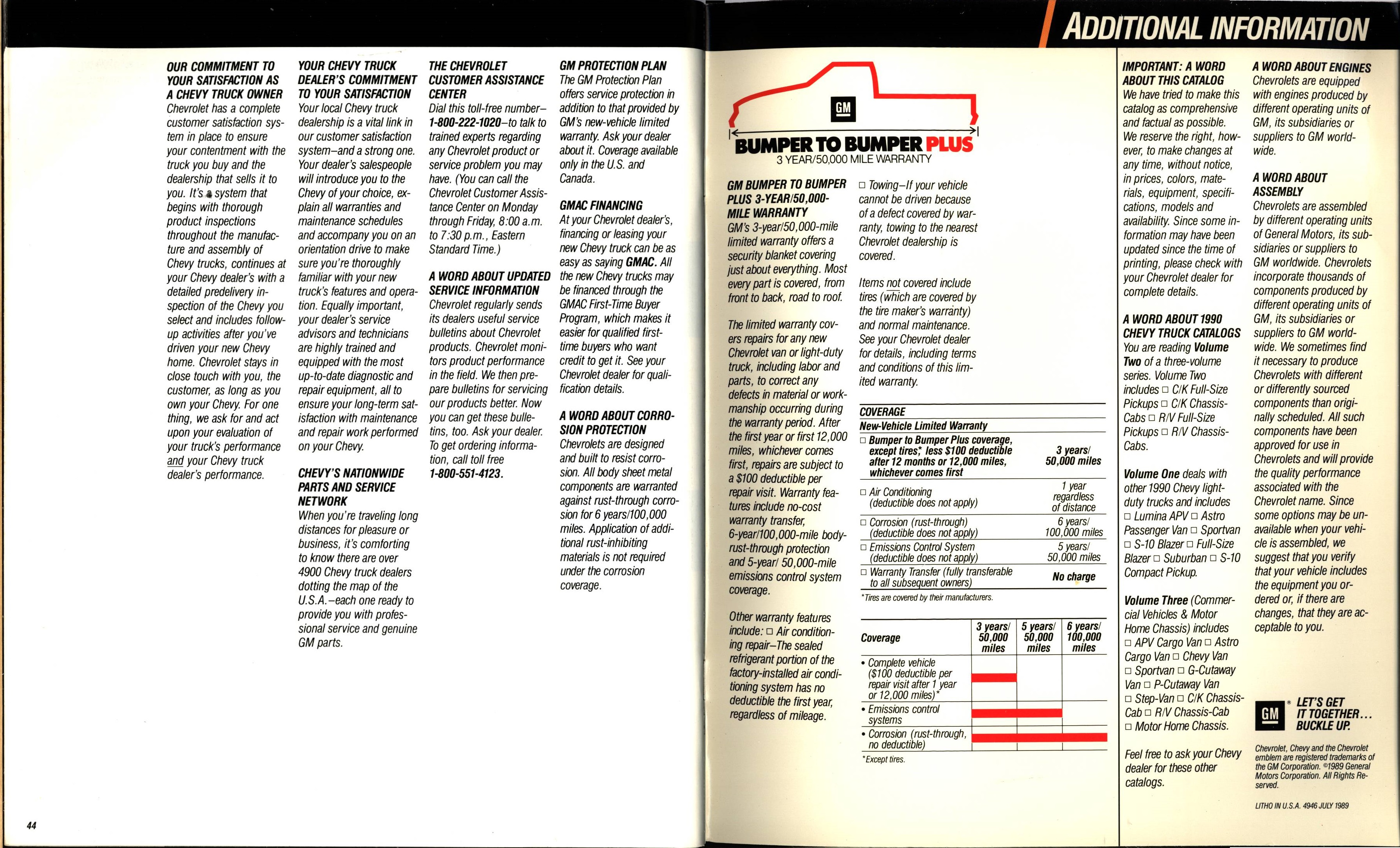 1990 Chevrolet Trucks Brochure Vol. 2 44-45