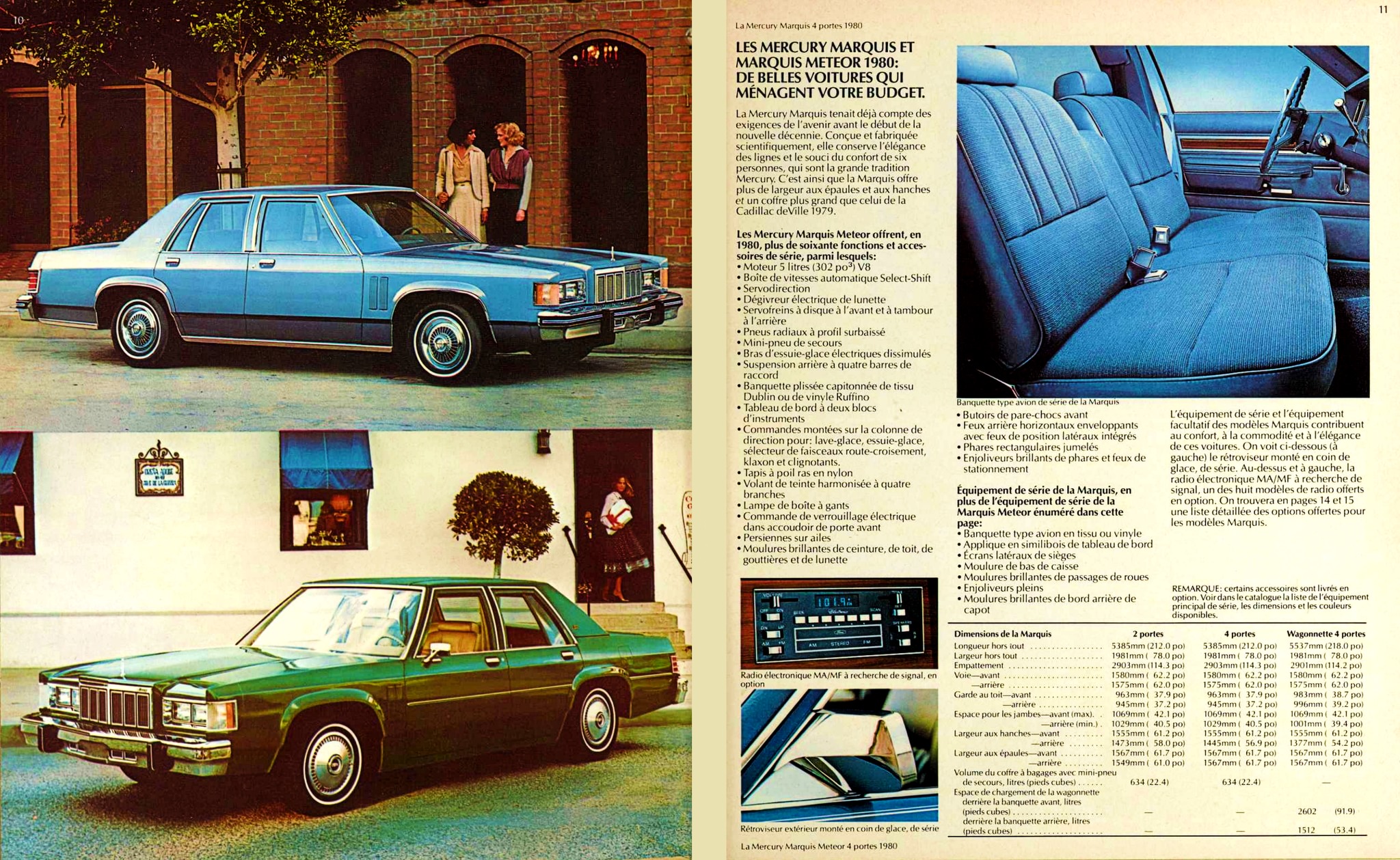 1980 Mercury Marquis Brochure (Cdn-Fr-Rev) 10-11