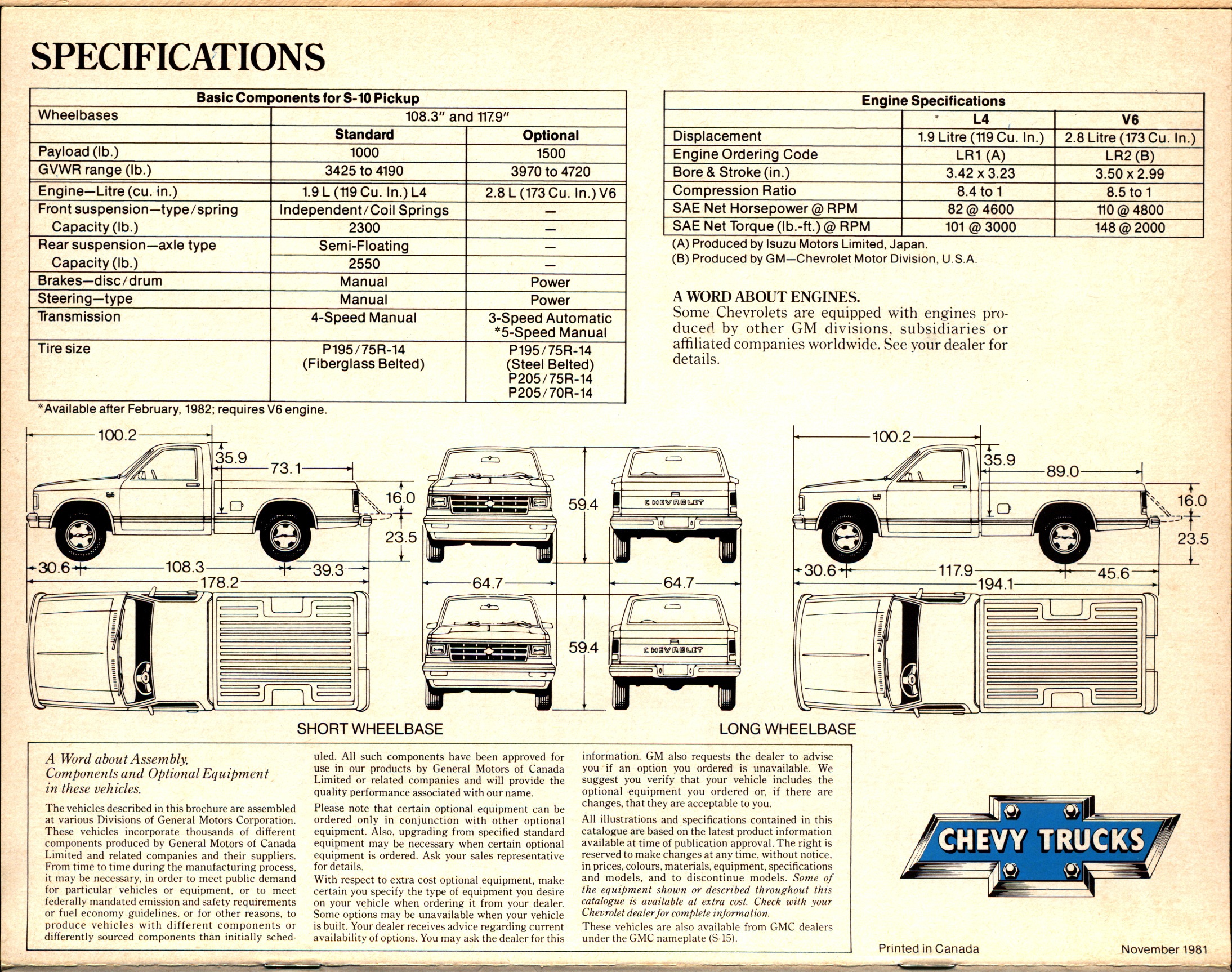 1982 Chevrolet S-10 Pickup Brochure (Cdn) 10