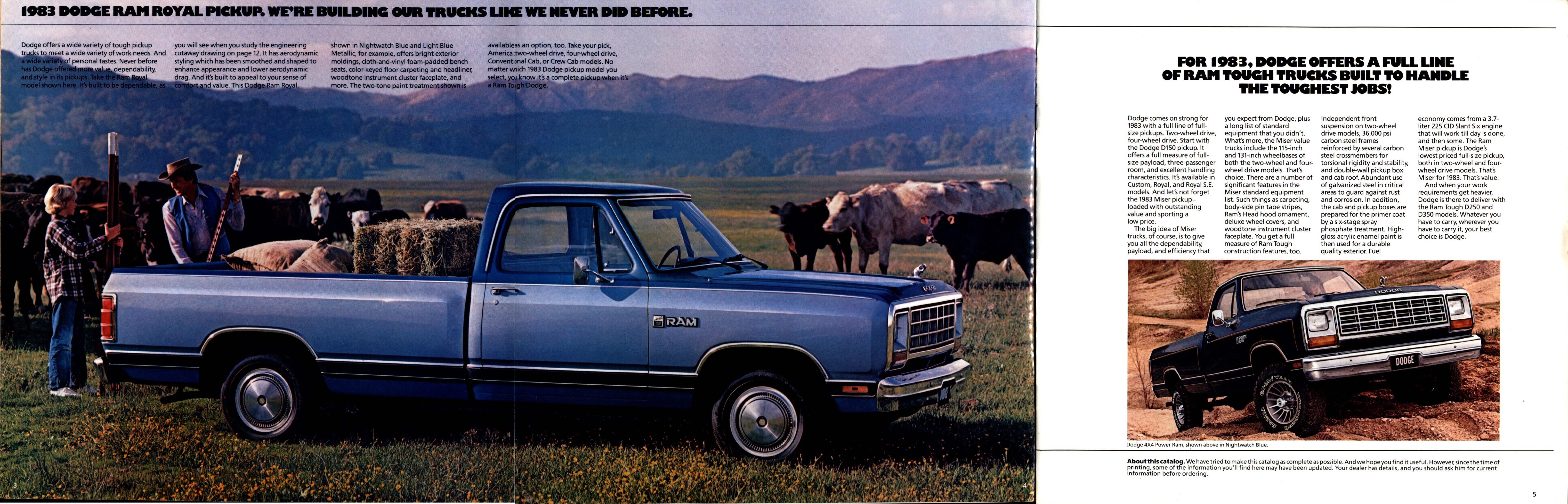 1983 Dodge Ram Pickups Brochure 03-04-05