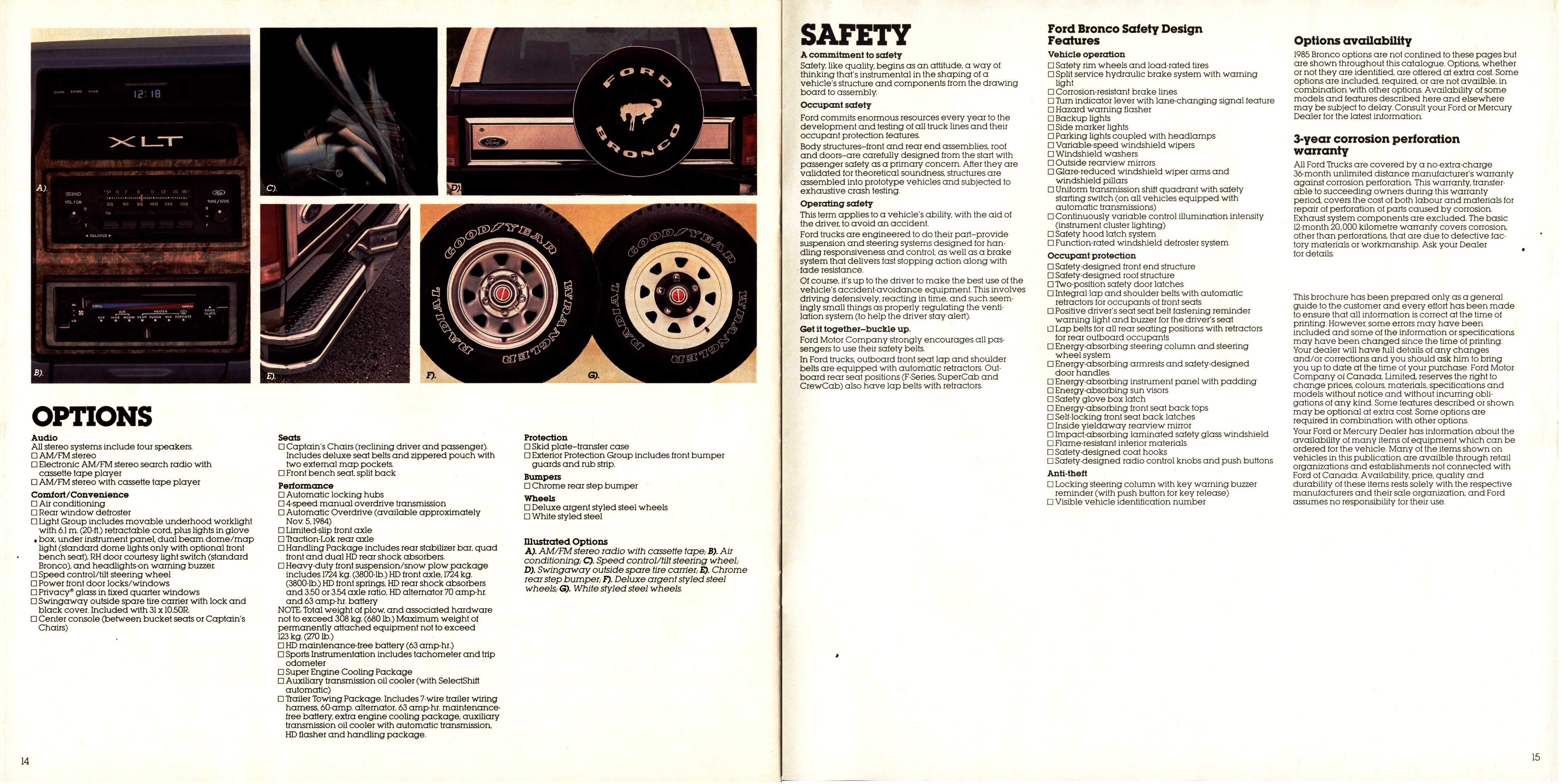 1985 Ford Bronco Brochure (Cdn) 14-15