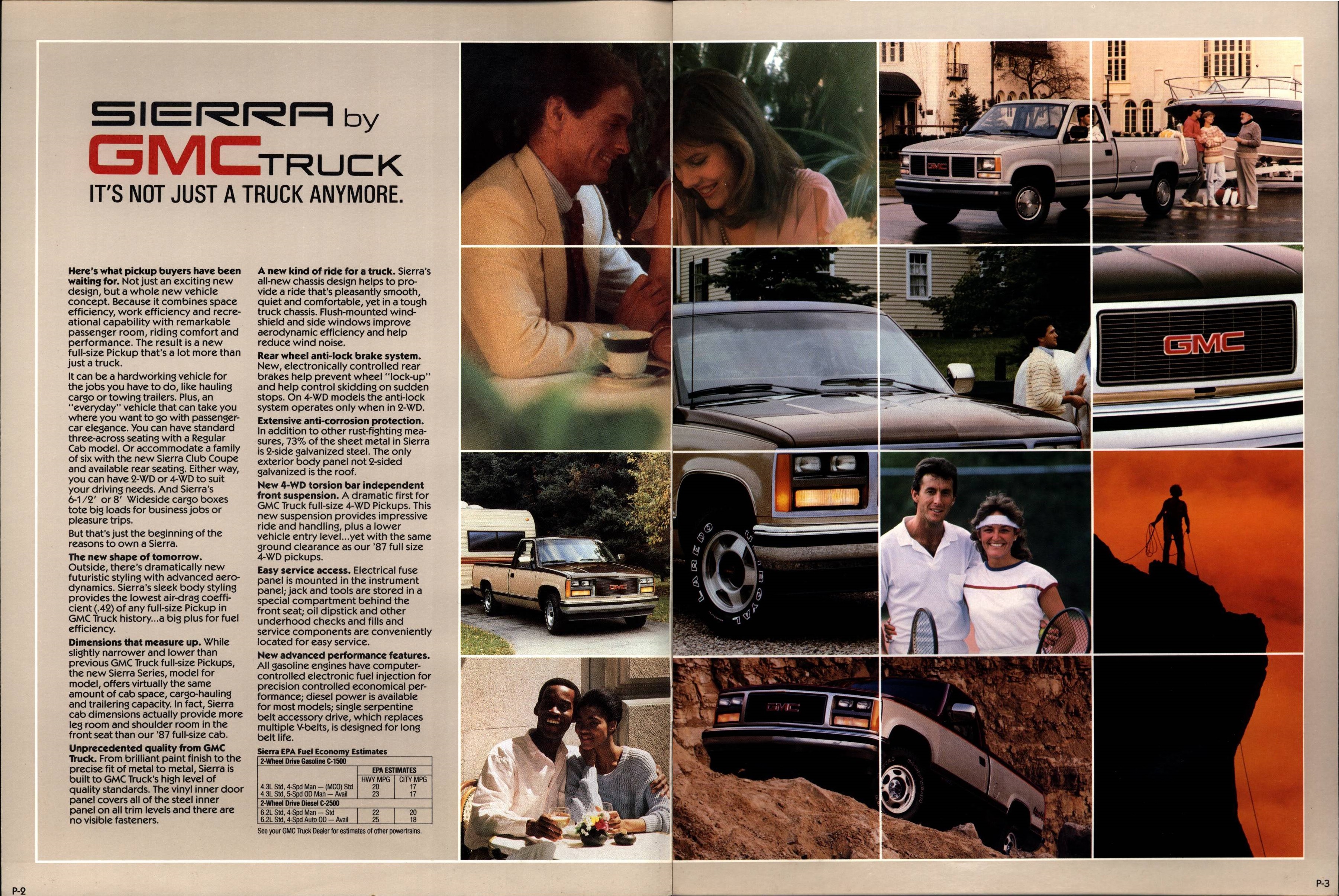 1988 GMC Sierra Brochure P-2-P-3