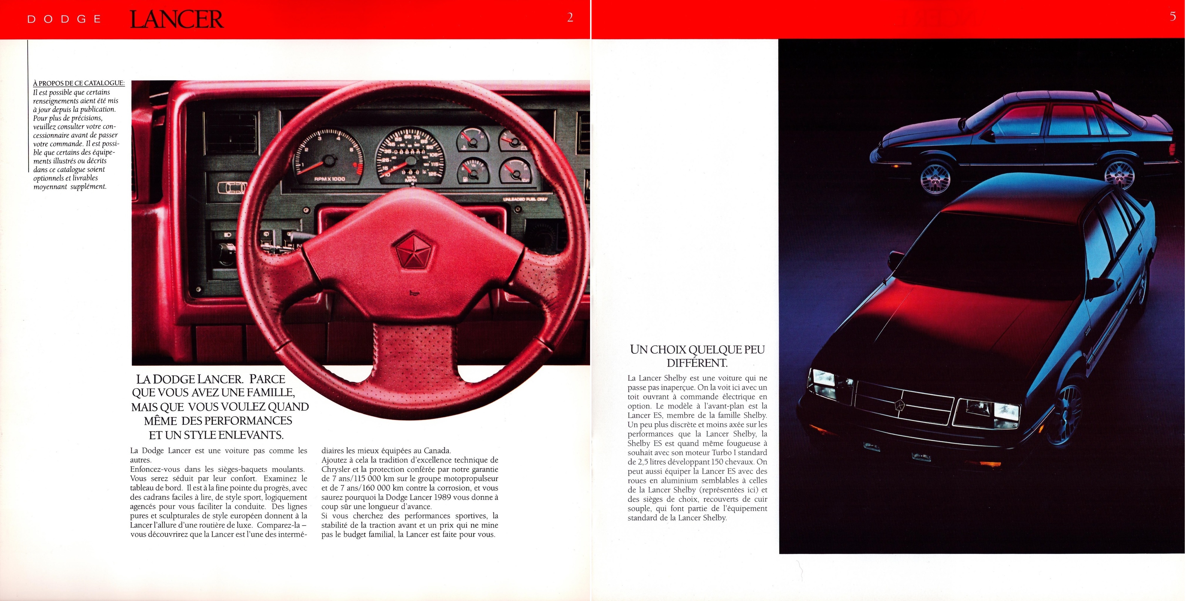 1989 Dodge Lancer Brochure (Cdn-Fr) 02-05