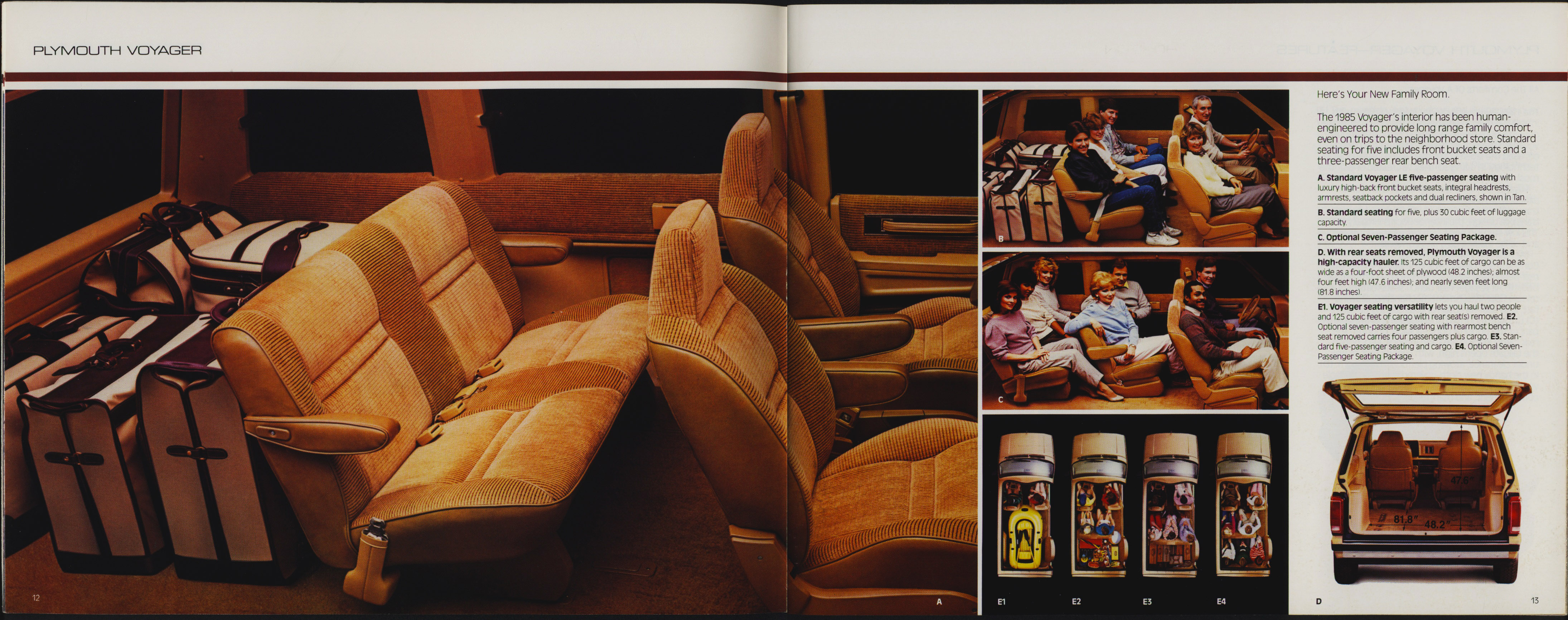 1985 Plymouth Full Prestige Brochure 12-13