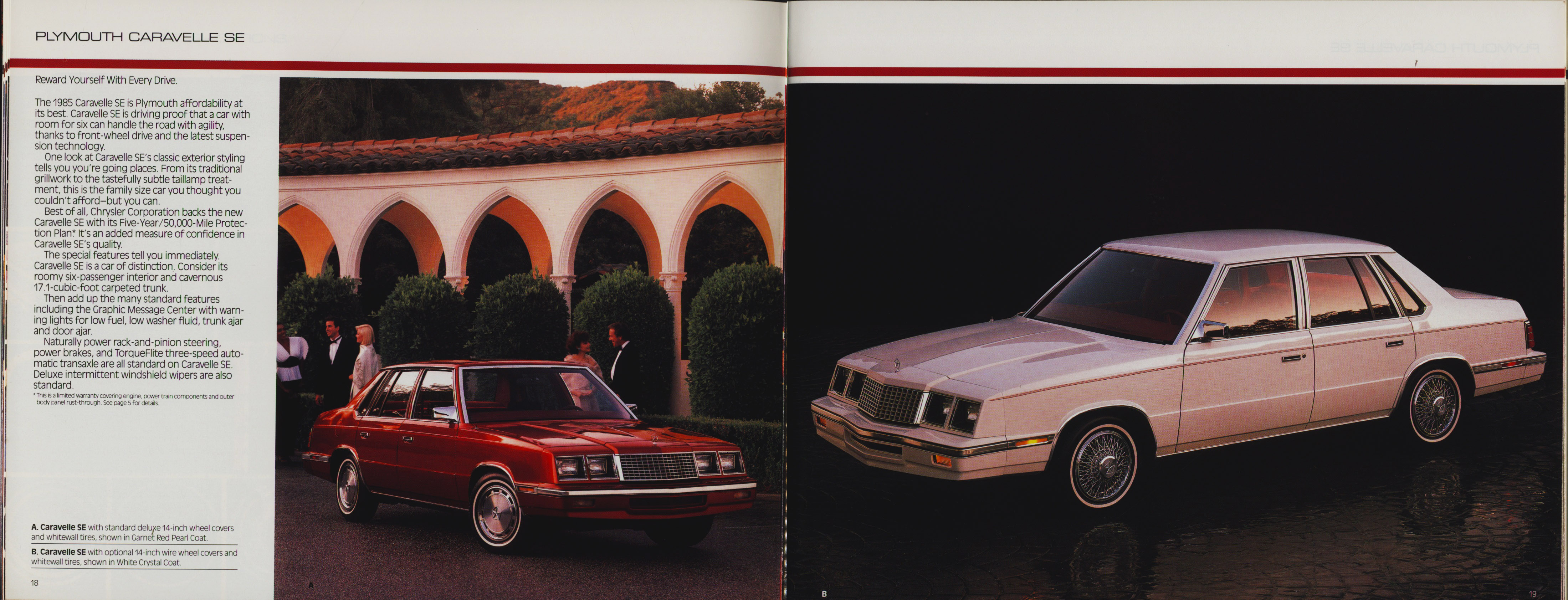 1985 Plymouth Full Prestige Brochure 18-19