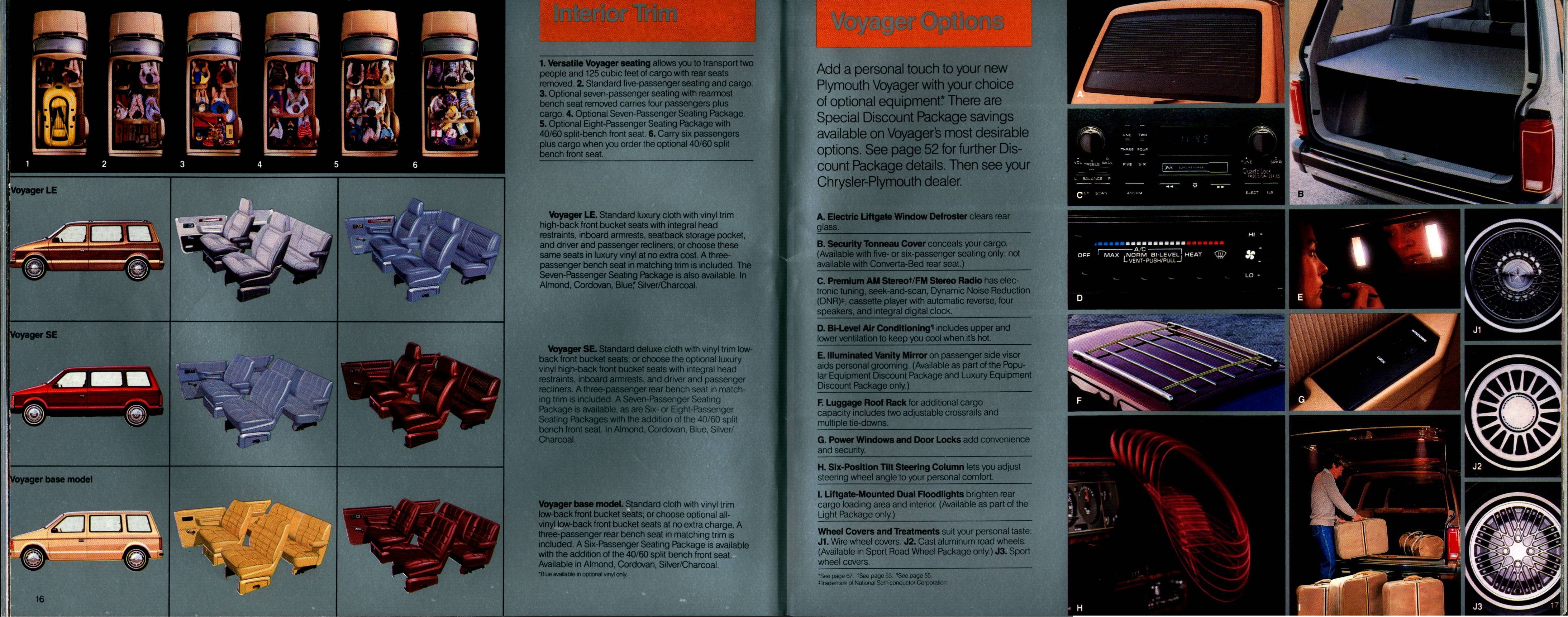 1986 Plymouth Full Line Prestige Brochure 16-17