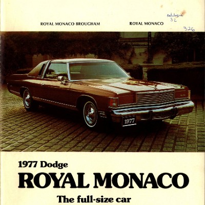1977 Dodge Royal Monaco Foldout - Canada