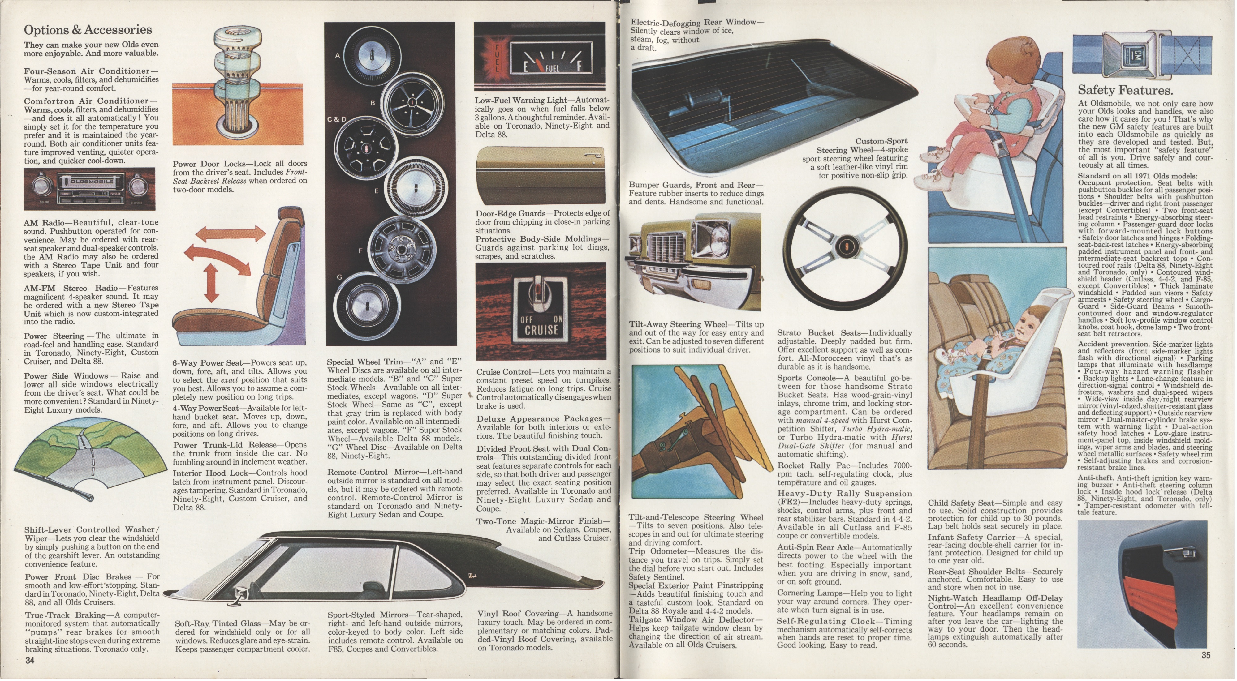 1971 Oldsmobile Full Line Brochure (Cdn) 34-35
