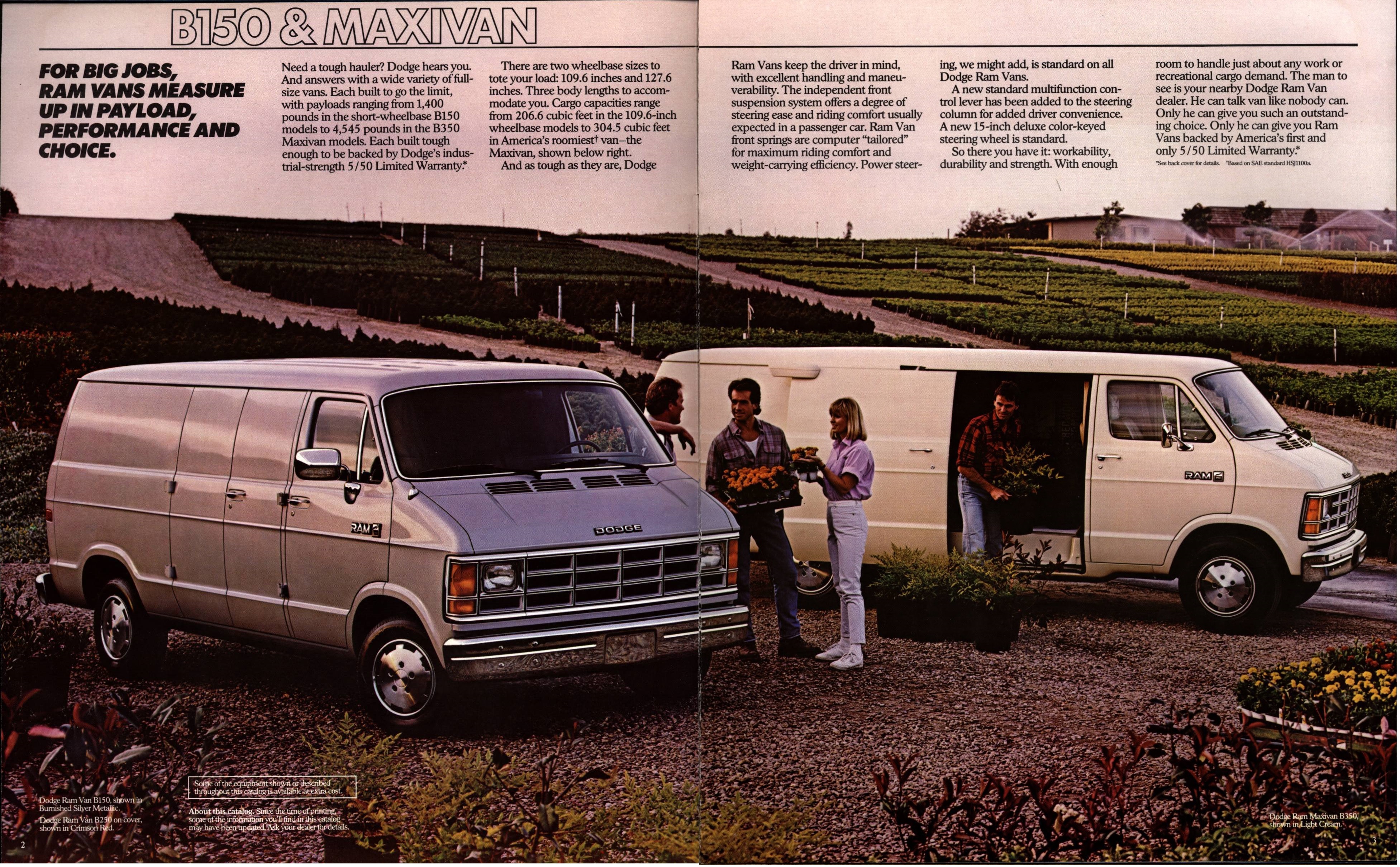 1987 Dodge Van Brochure 02-03