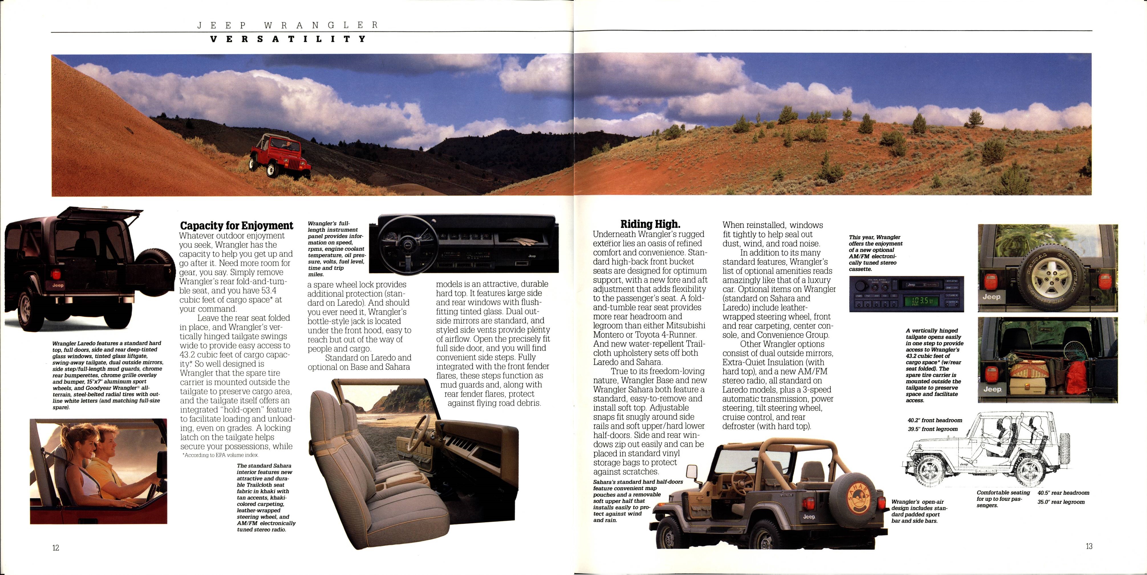 1988 Jeep Wrangler Brochure 12-13
