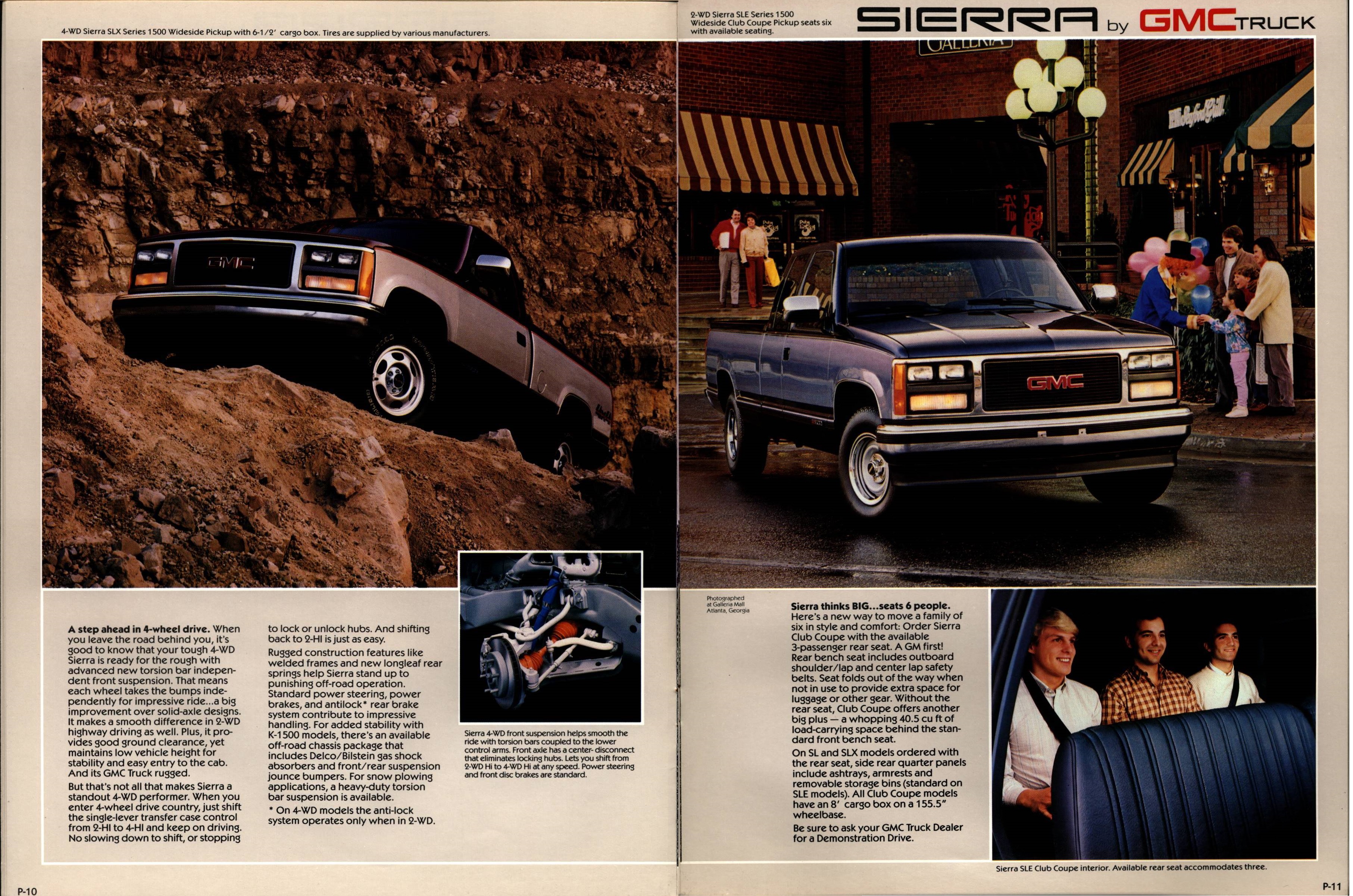 1988 GMC Sierra Brochure P-10-P-11