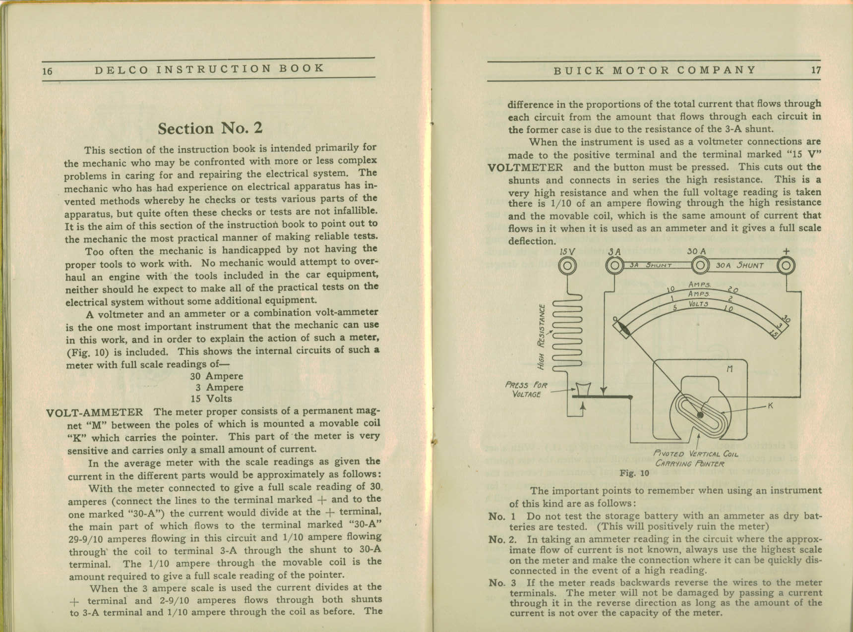 1916 Buick Delco Instruction Book-16-17