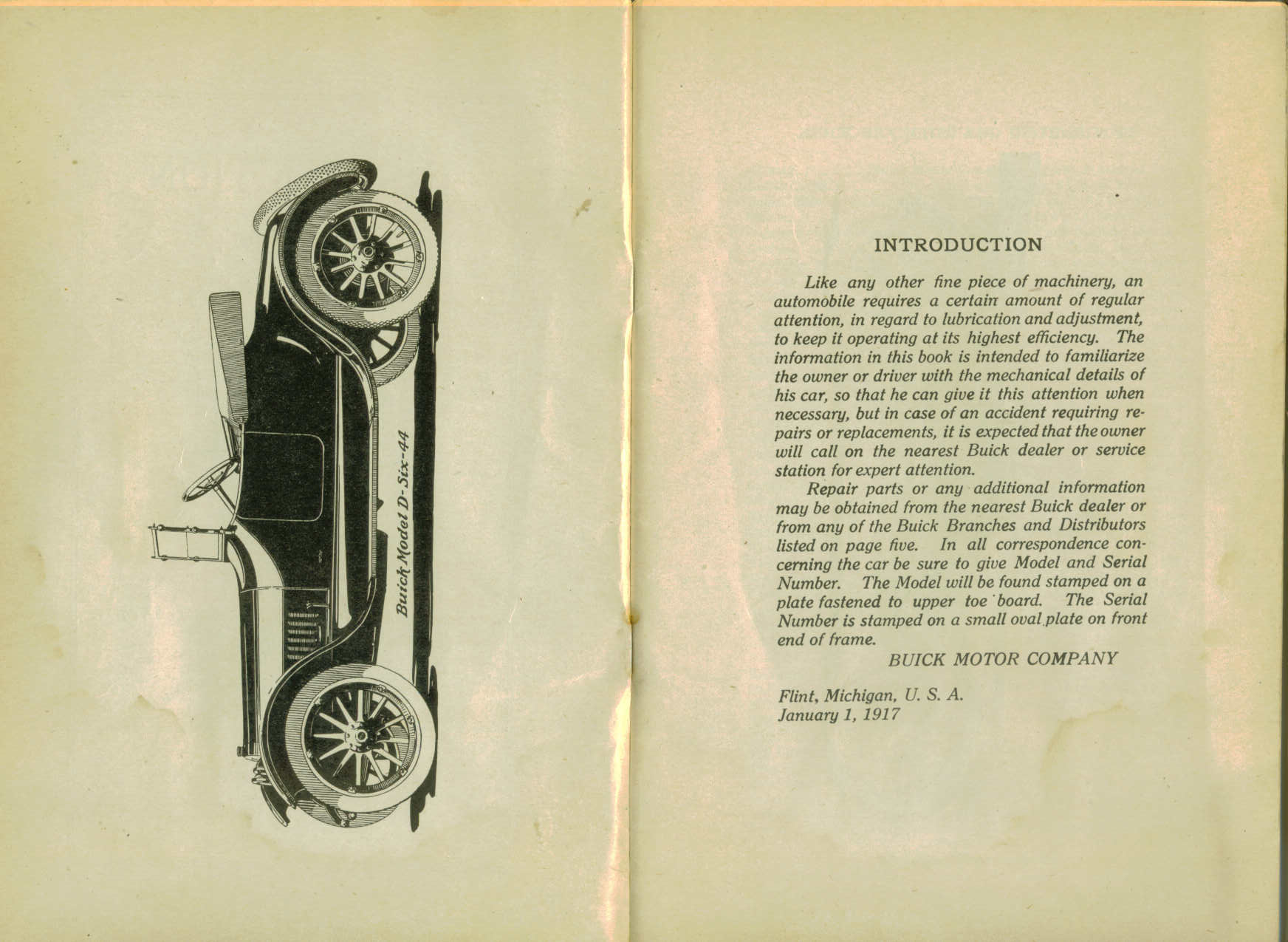 1916 Buick D-44  D-45 Instruction Book-02-03