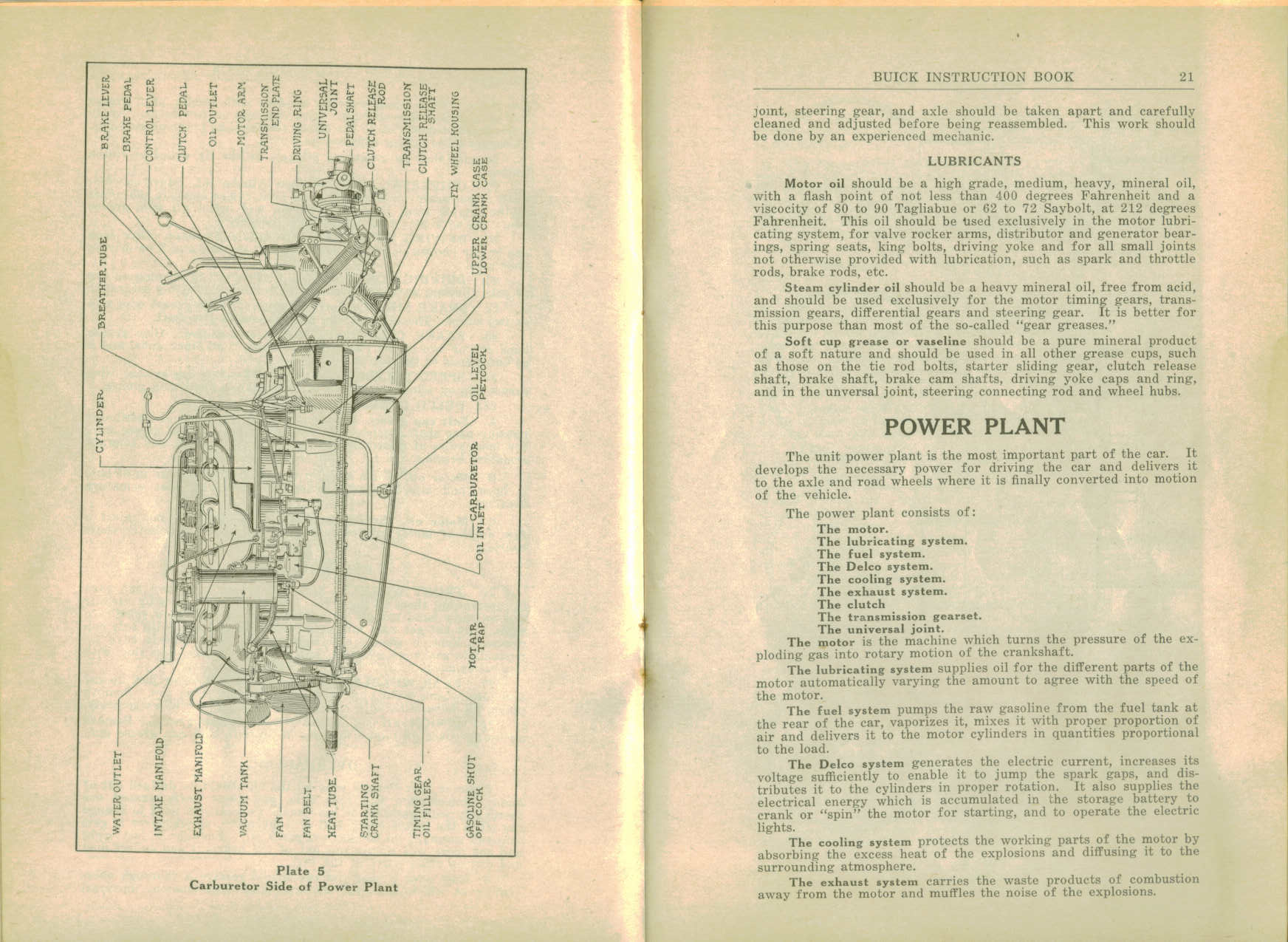 1916 Buick D-44  D-45 Instruction Book-20-21