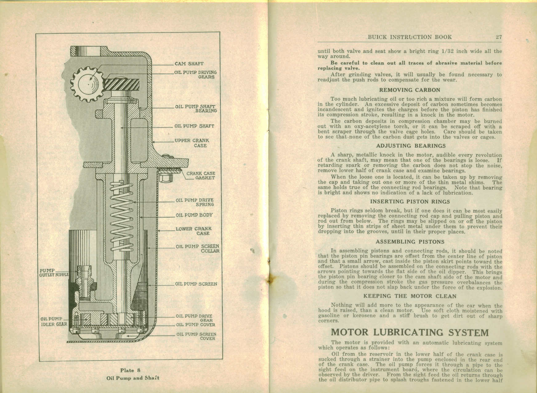 1916 Buick D-44  D-45 Instruction Book-26-27