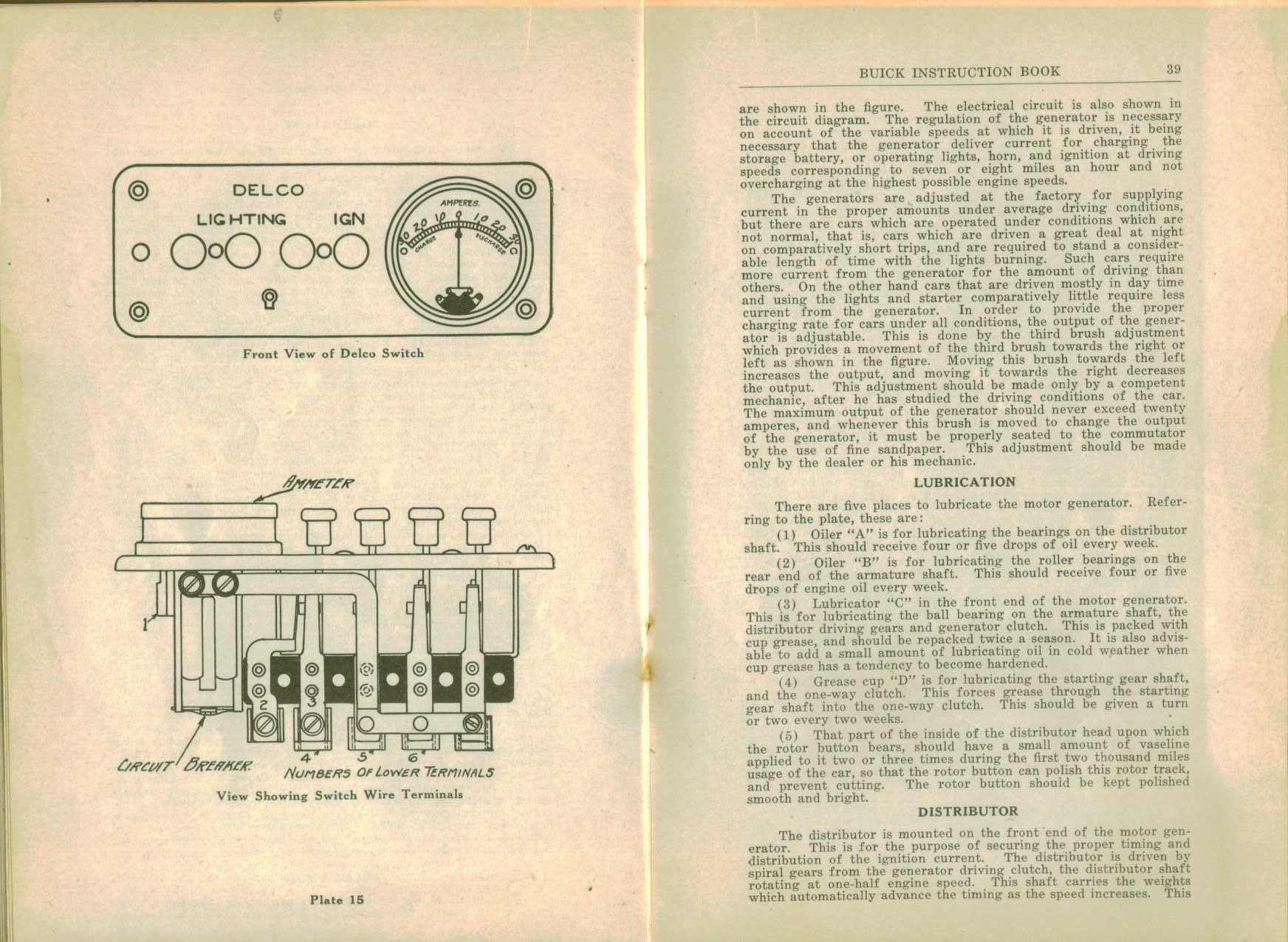 1916 Buick D-44  D-45 Instruction Book-38-39