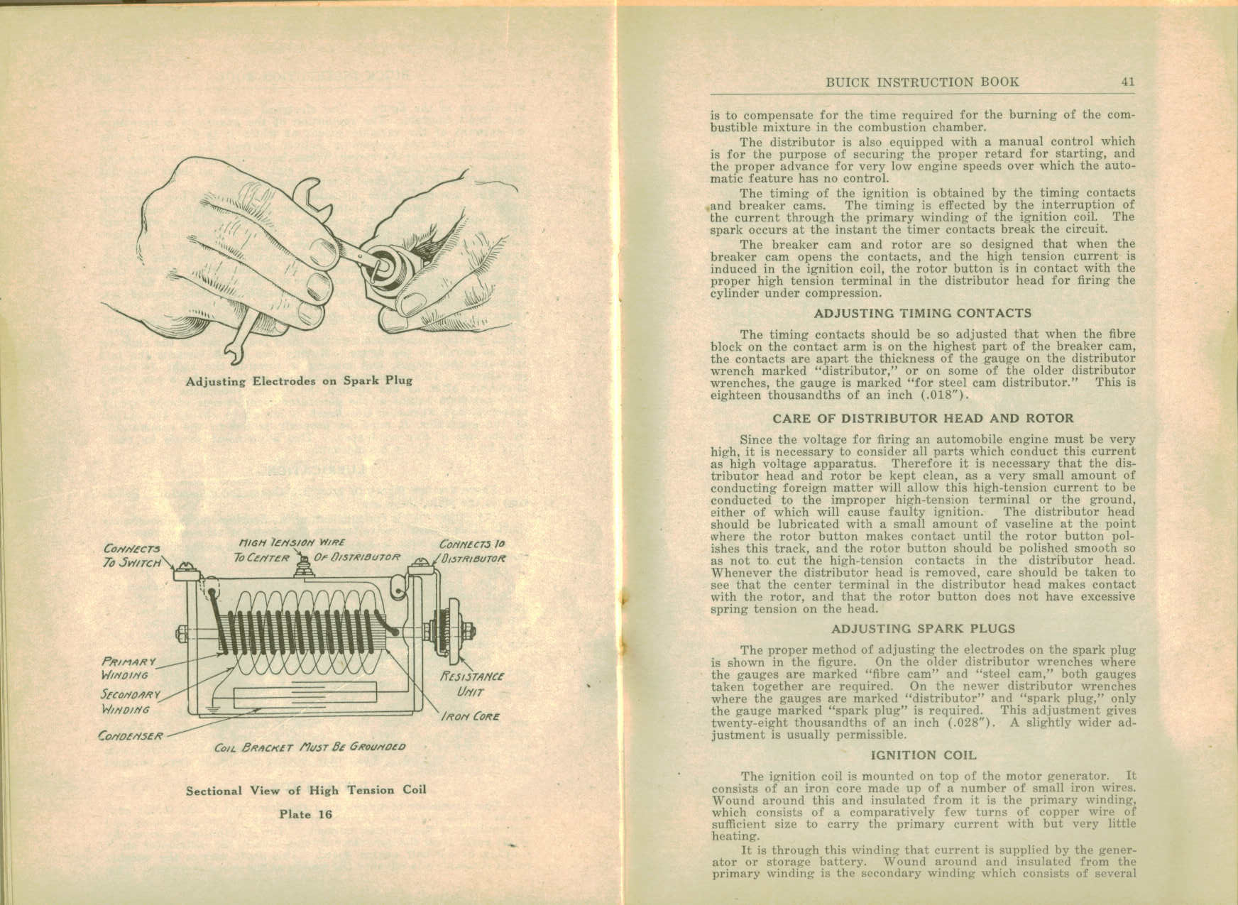 1916 Buick D-44  D-45 Instruction Book-40-41