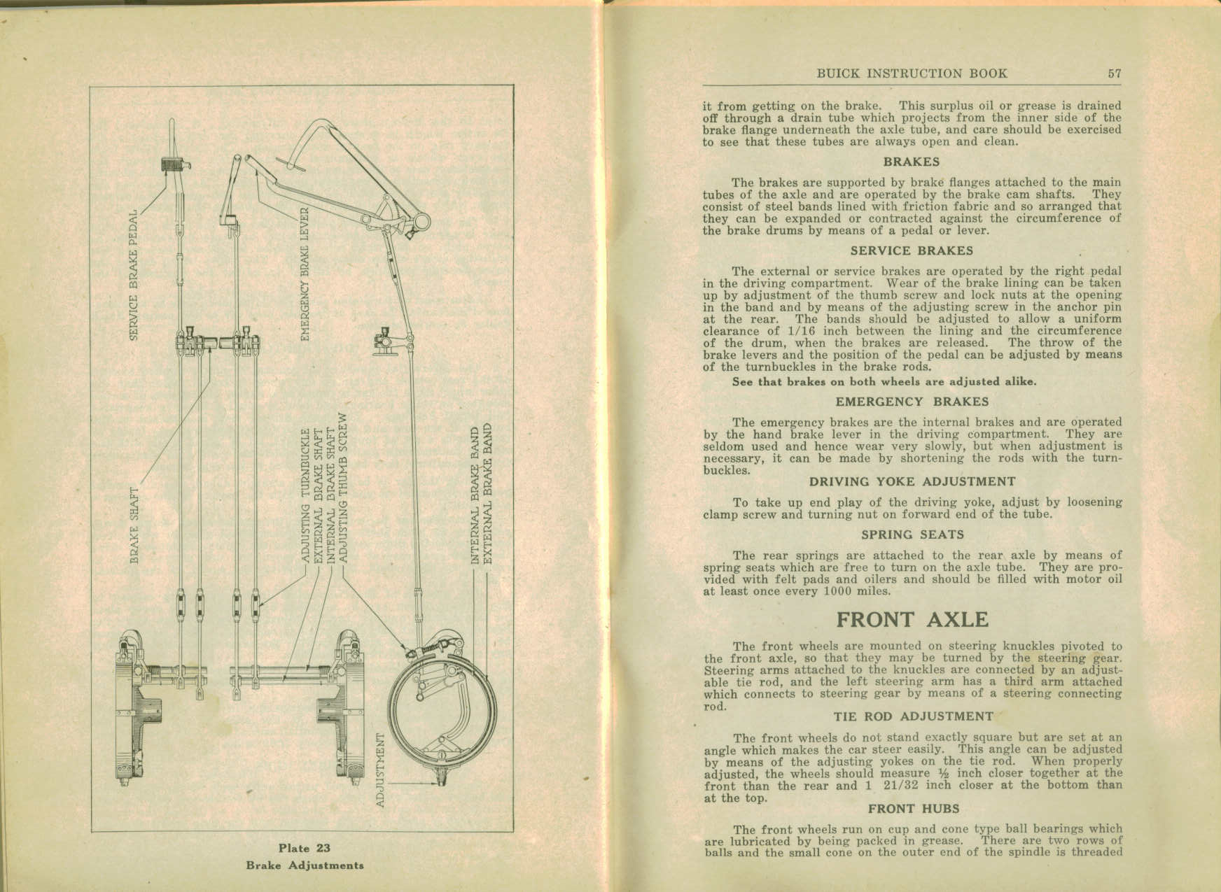 1916 Buick D-44  D-45 Instruction Book-56-57