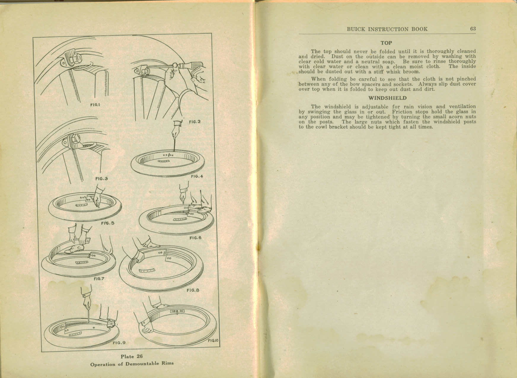 1916 Buick D-44  D-45 Instruction Book-62-63