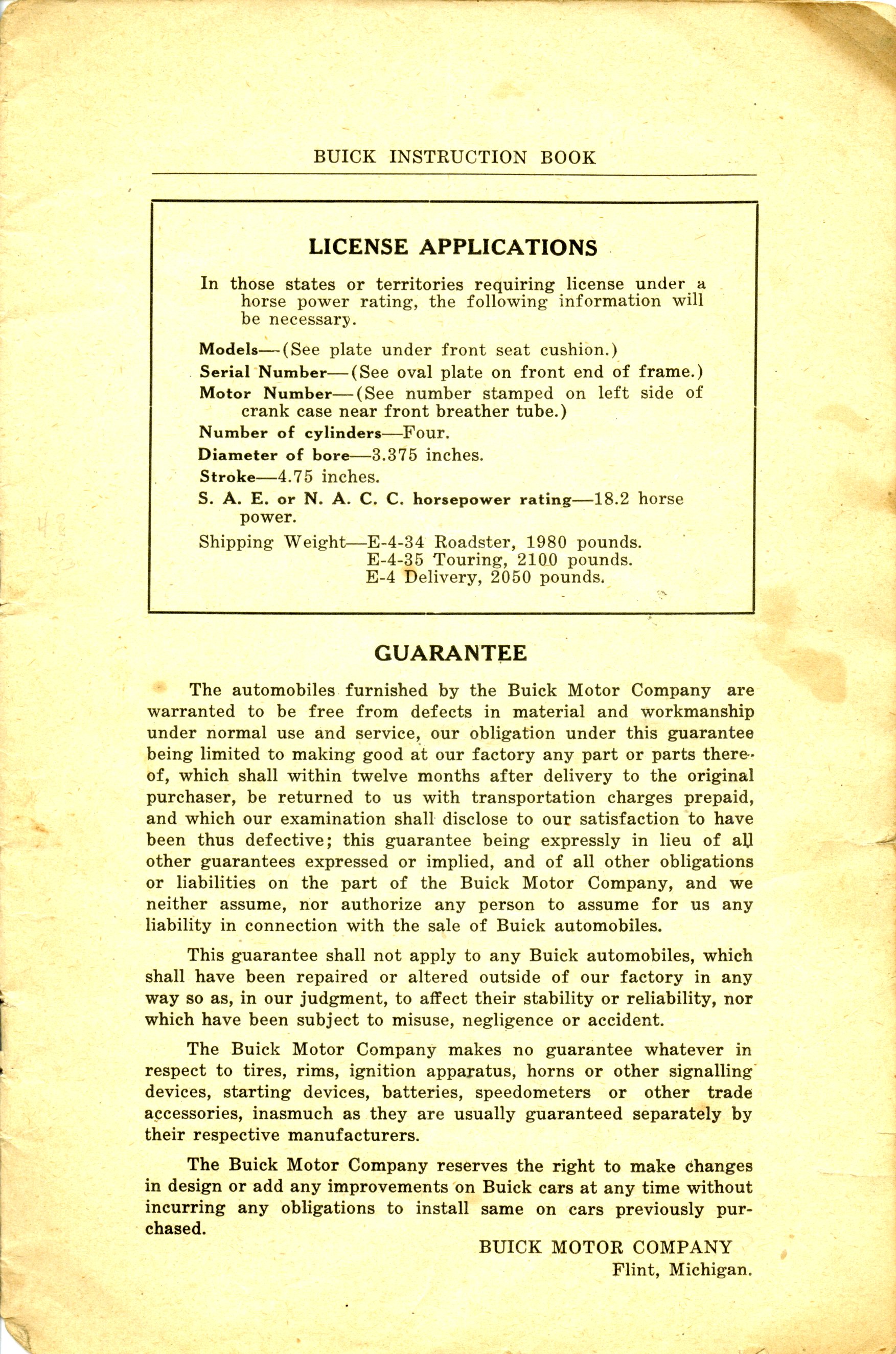 1918 Buick Instruction Book-4 Cyl-05