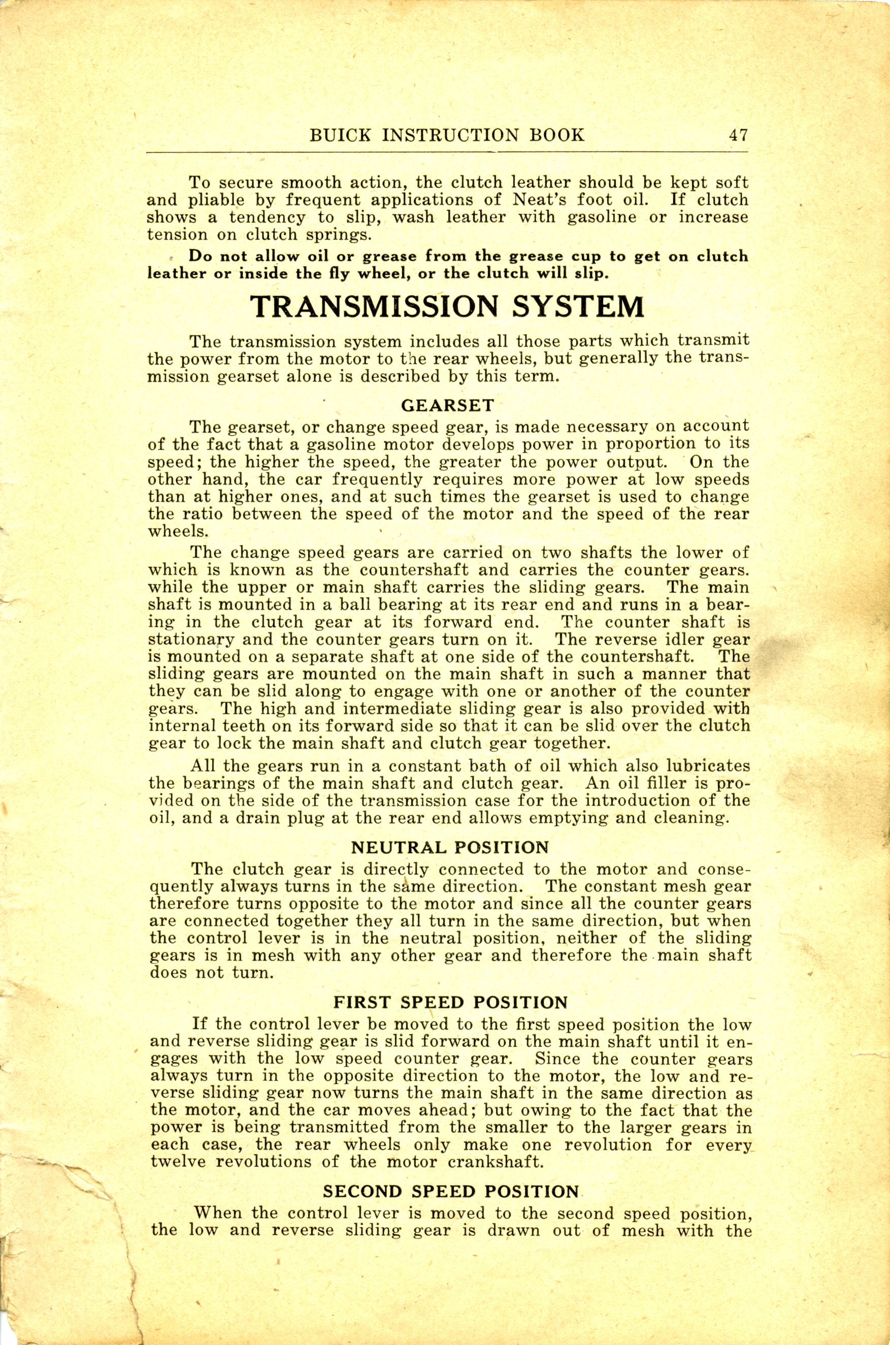 1918 Buick Instruction Book-4 Cyl-47