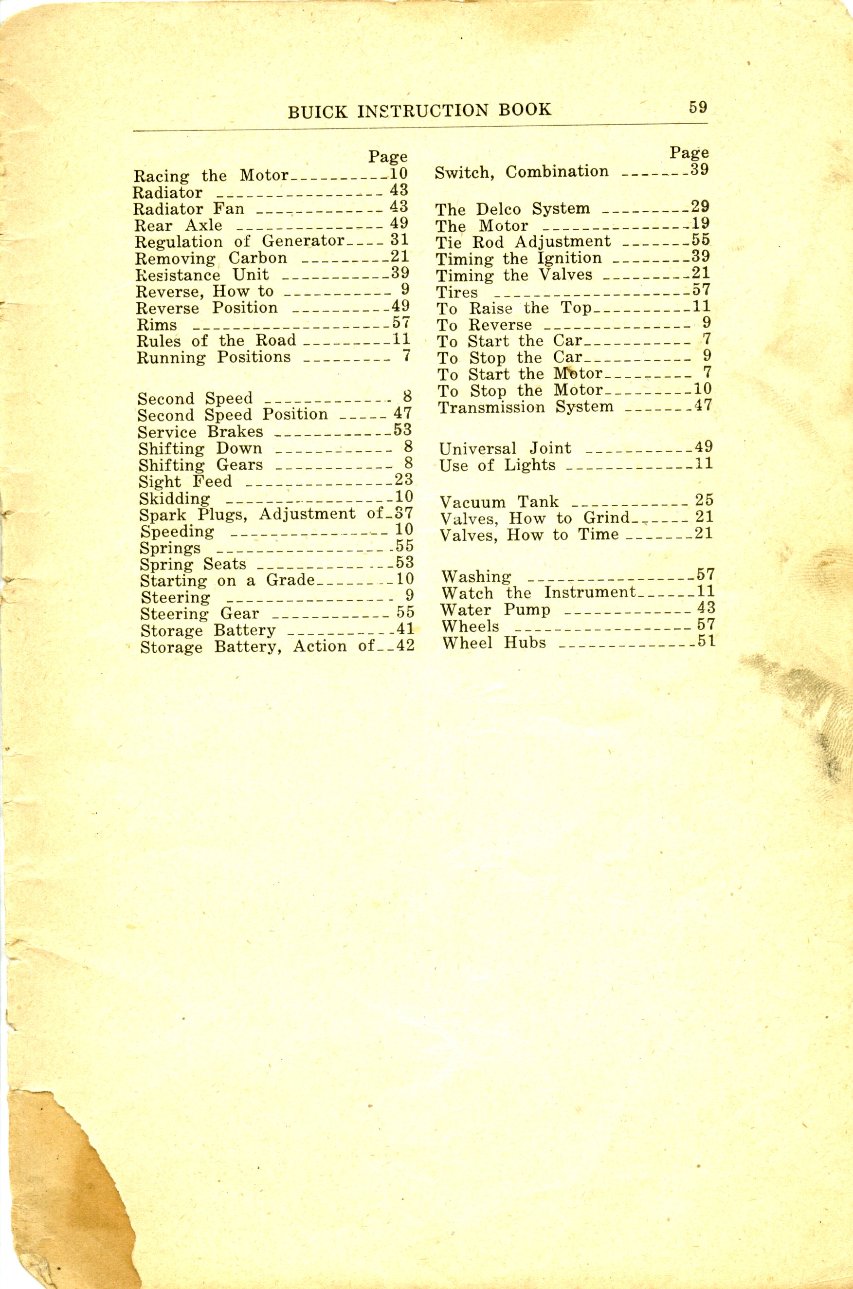 1918 Buick Instruction Book-4 Cyl-59