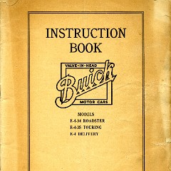 1918 Buick Instruction Book-4 Cyl-01