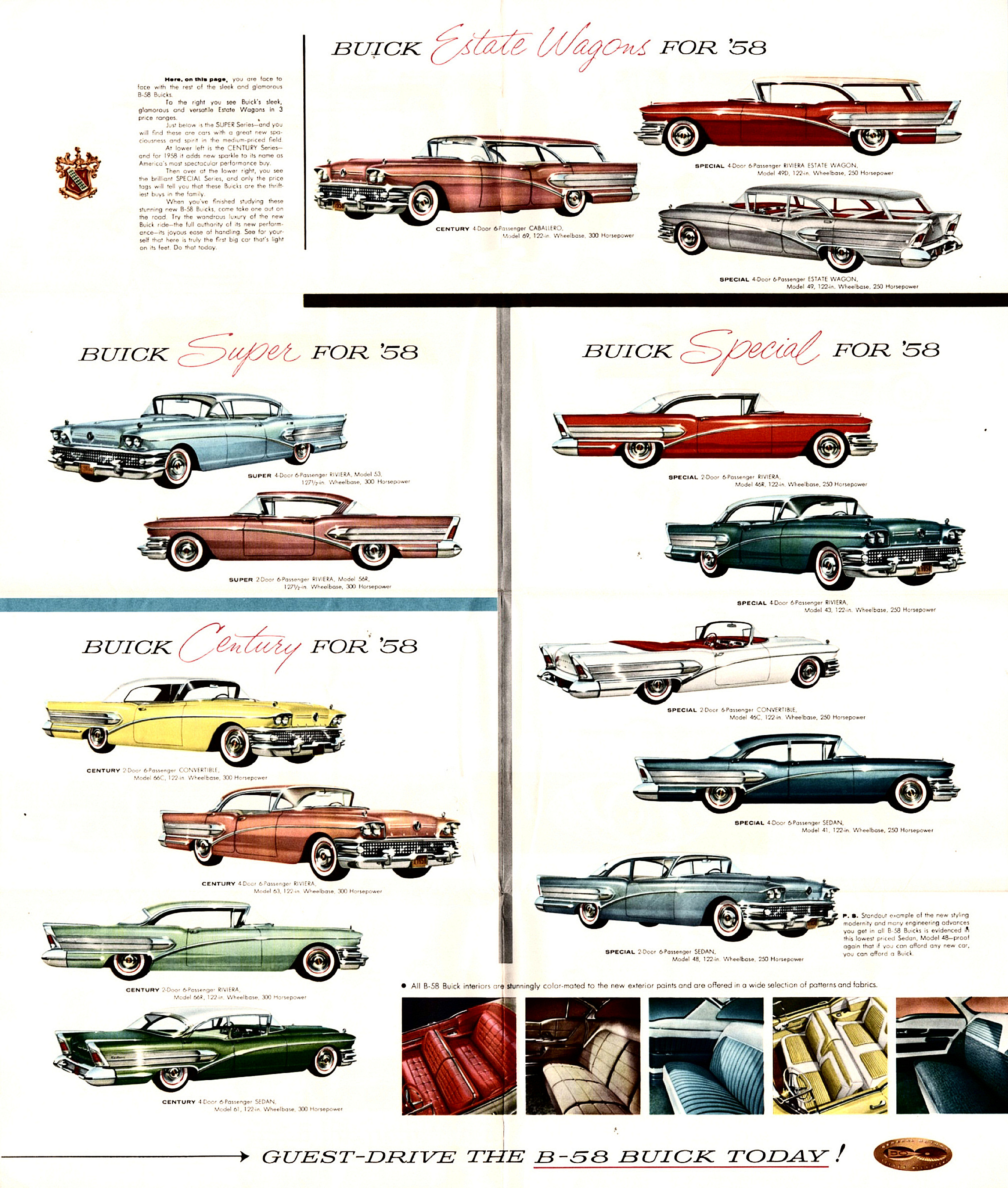 1958 Buiick Full Line Foldout Rev-Side B