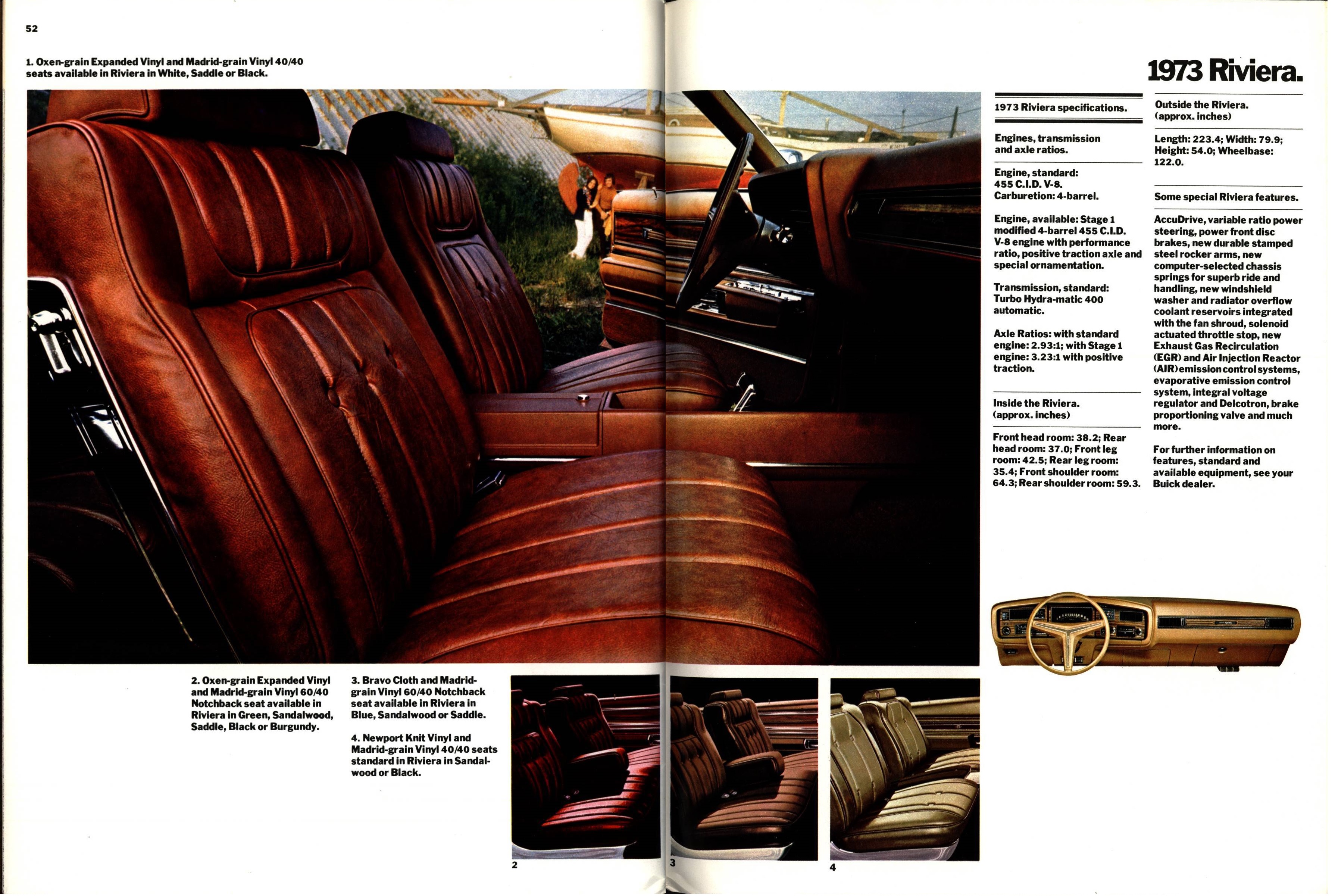 1973 Buick Full Line Prestige Brochure 52-53