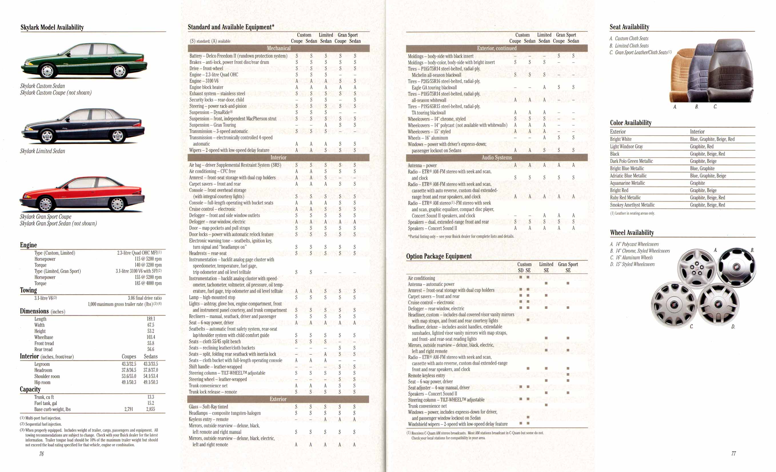 1994 Buick Full Line Prestige-78-79