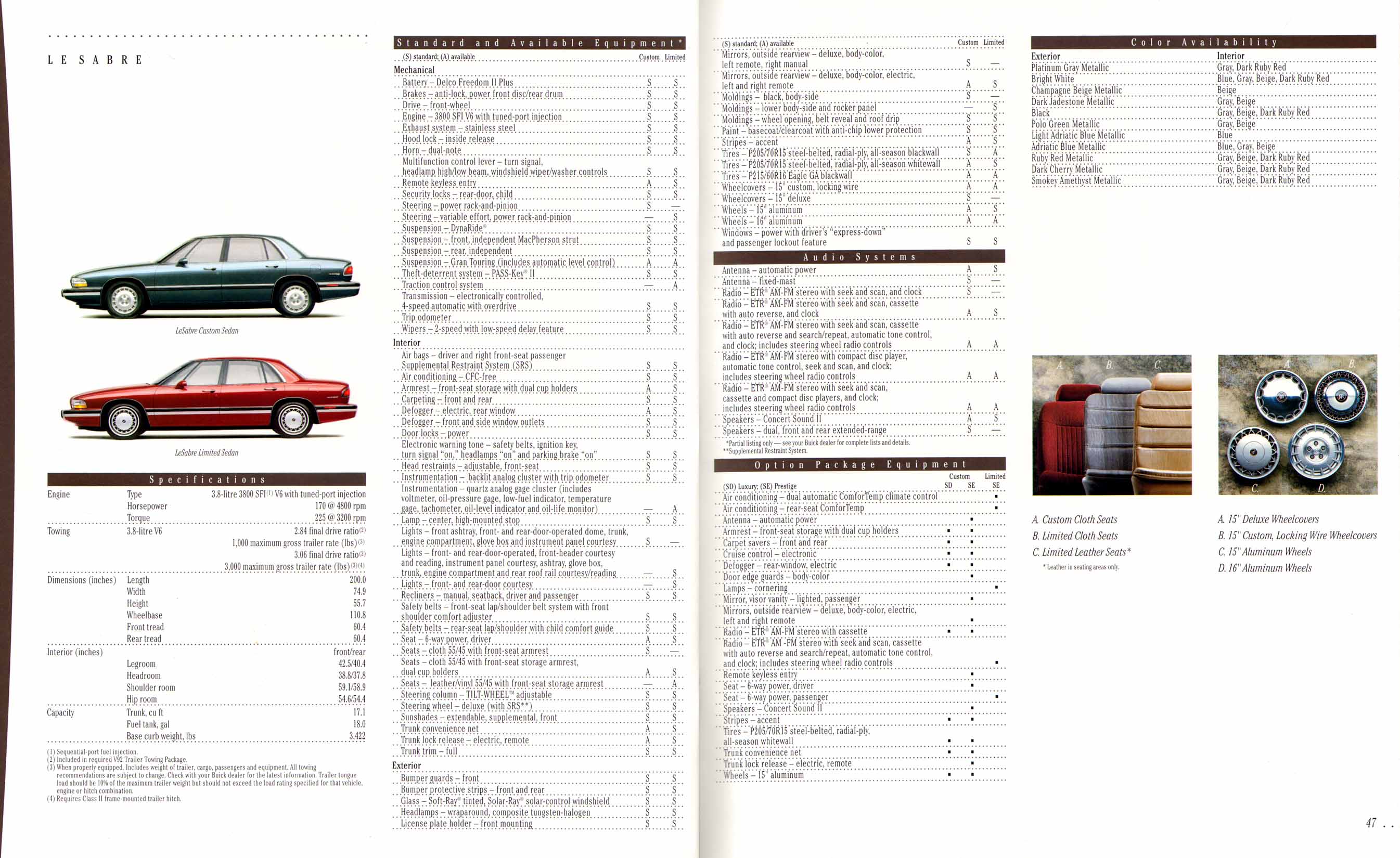 1995 Buick Full Line Prestige-46-47