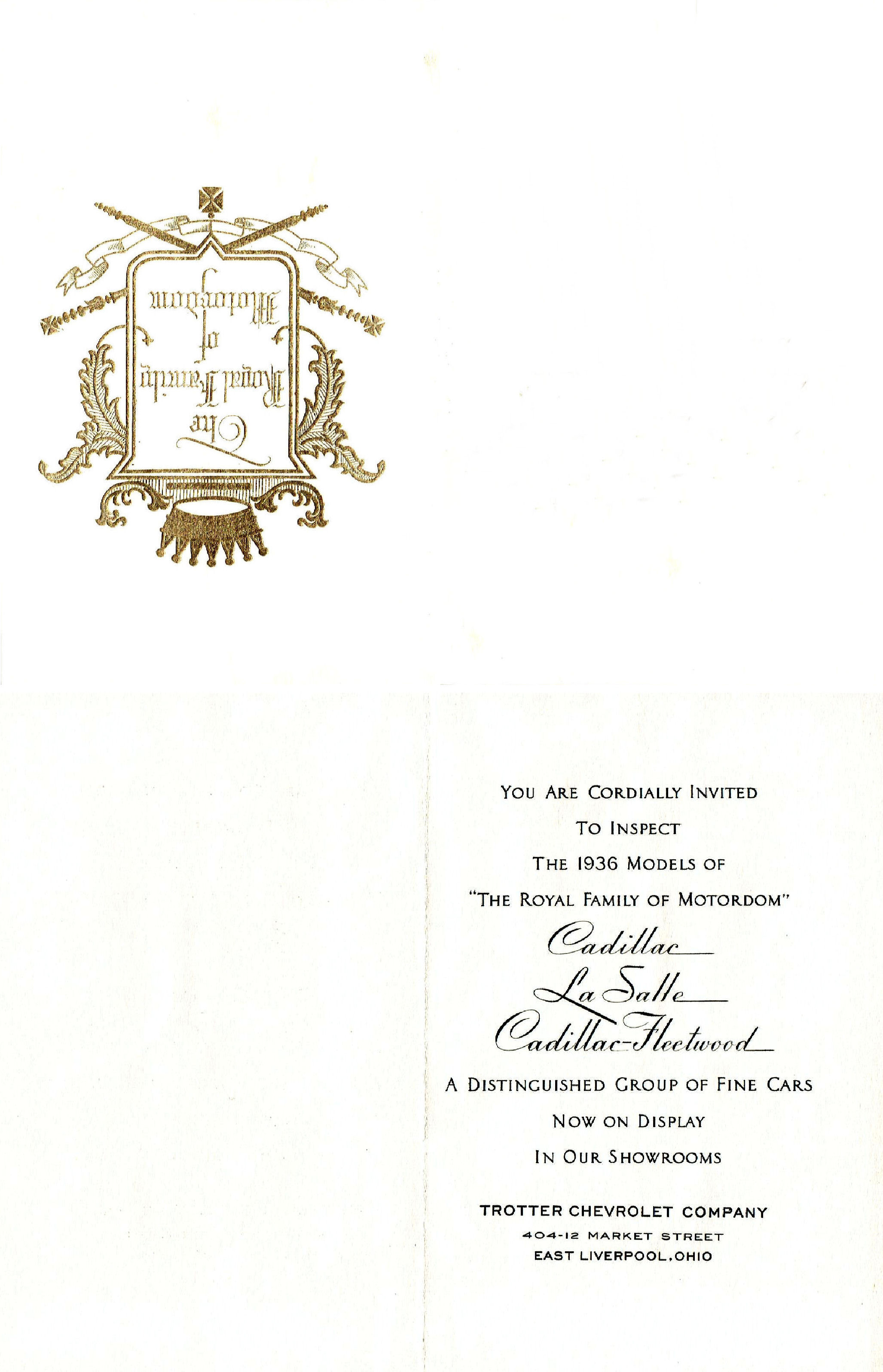 1936 Cadillac-LaSalle Invitation-CARD