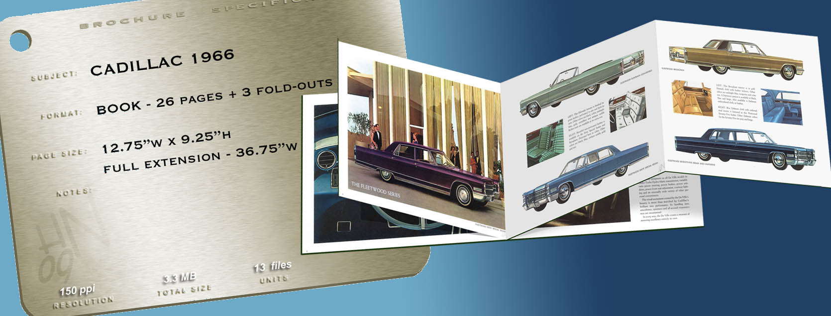 specification tag - car brochure