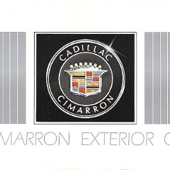 1985 Cadillac Cimarron Exterior Colors 1985 Cadillac Cimarron Exterior Colors