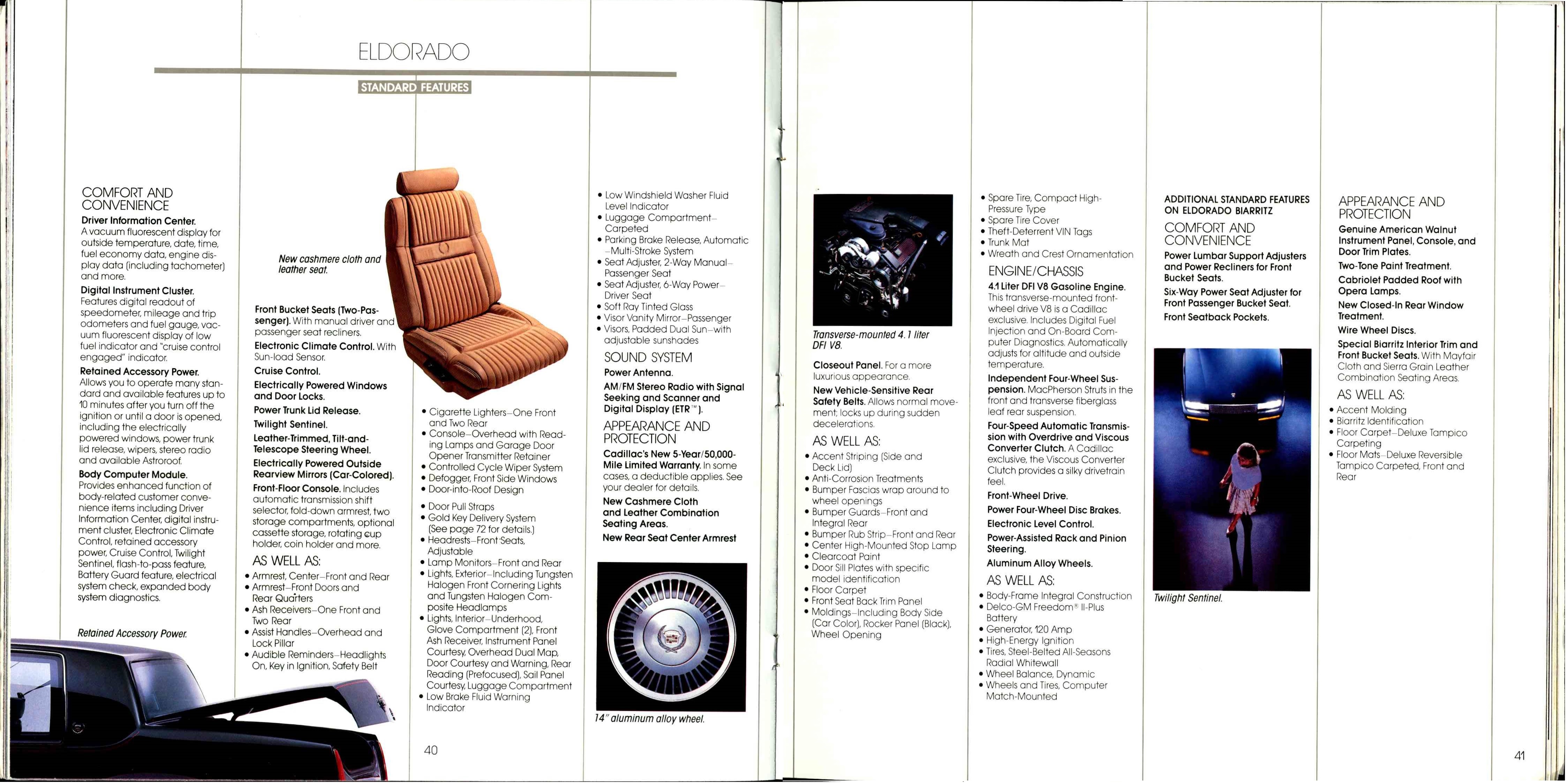 1987 Cadillac Full Line Prestige Brochure 40-41