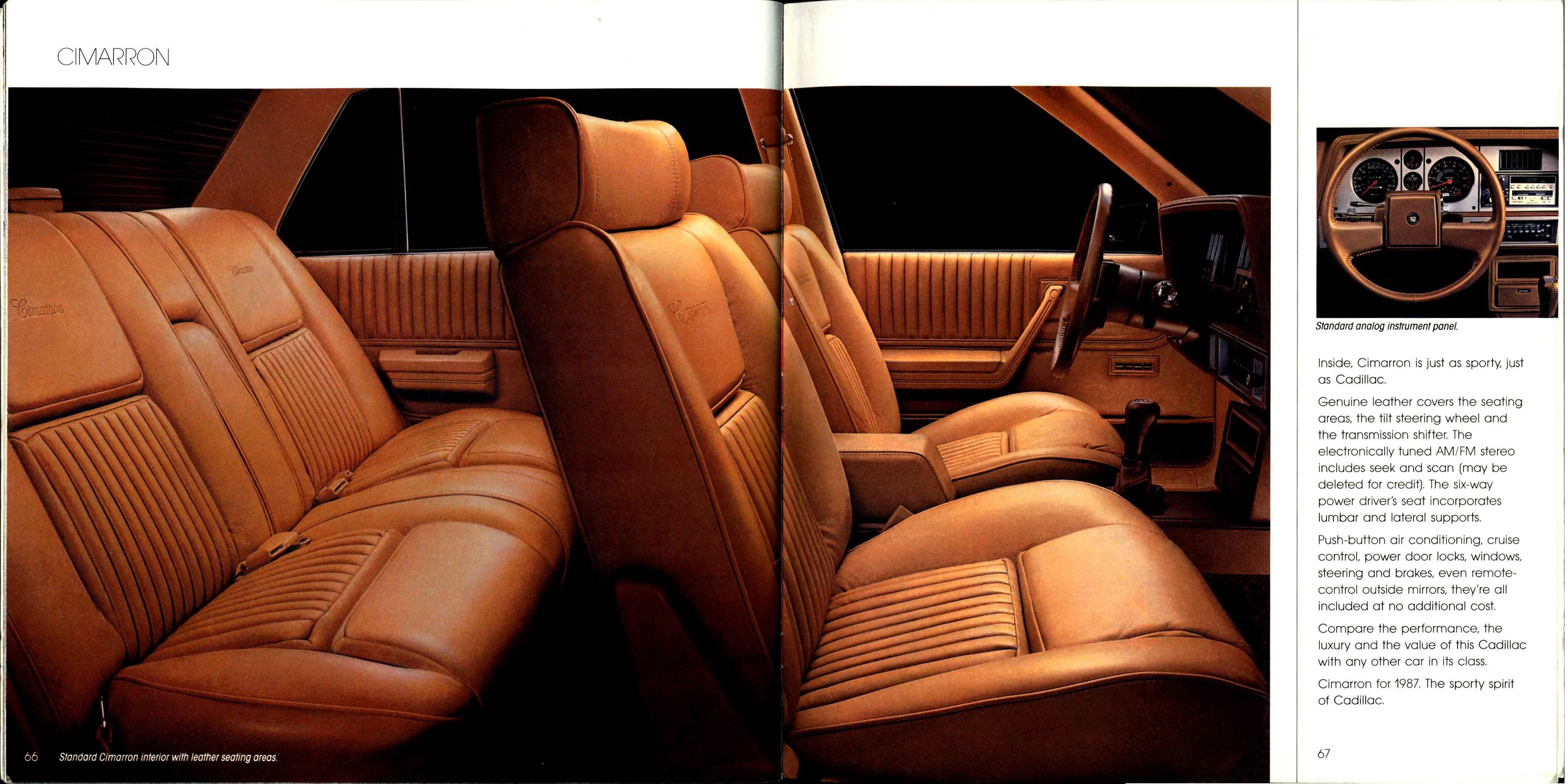 1987 Cadillac Full Line Prestige Brochure 66-67