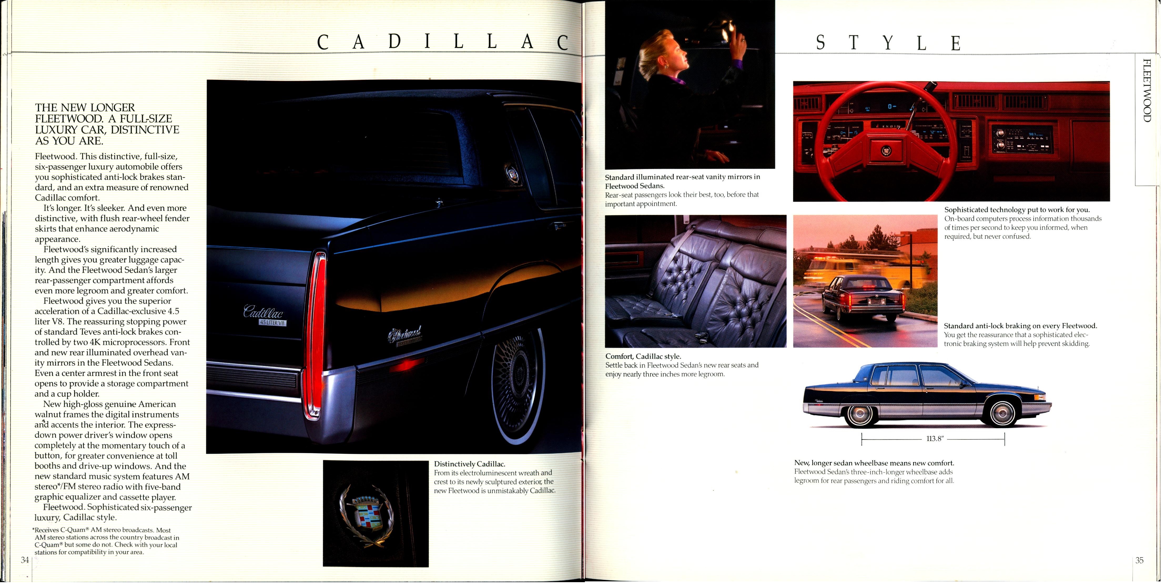 1989 Cadillac Full Line Prestige Brochure 34-35