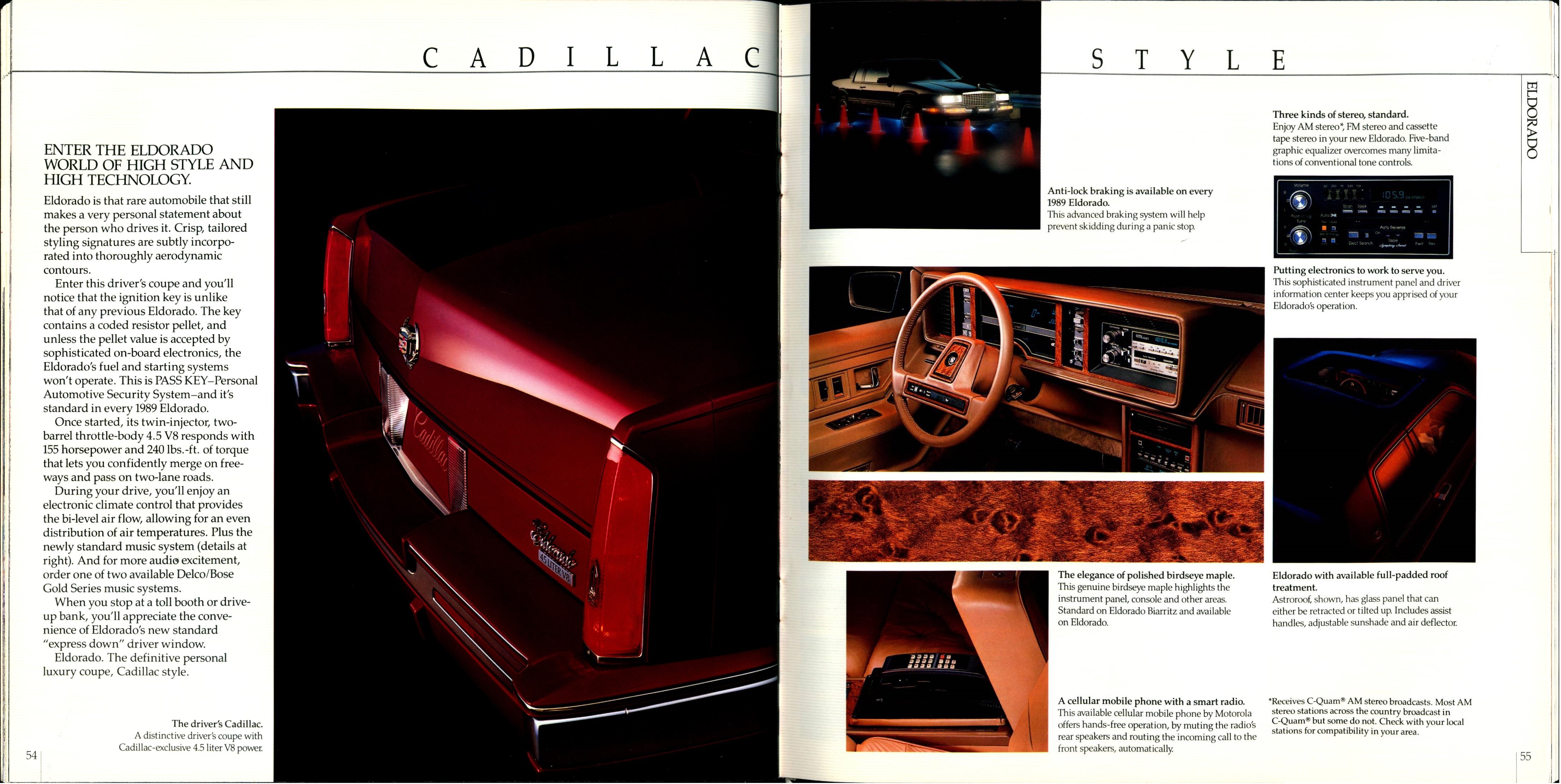 1989 Cadillac Full Line Prestige Brochure 54-55