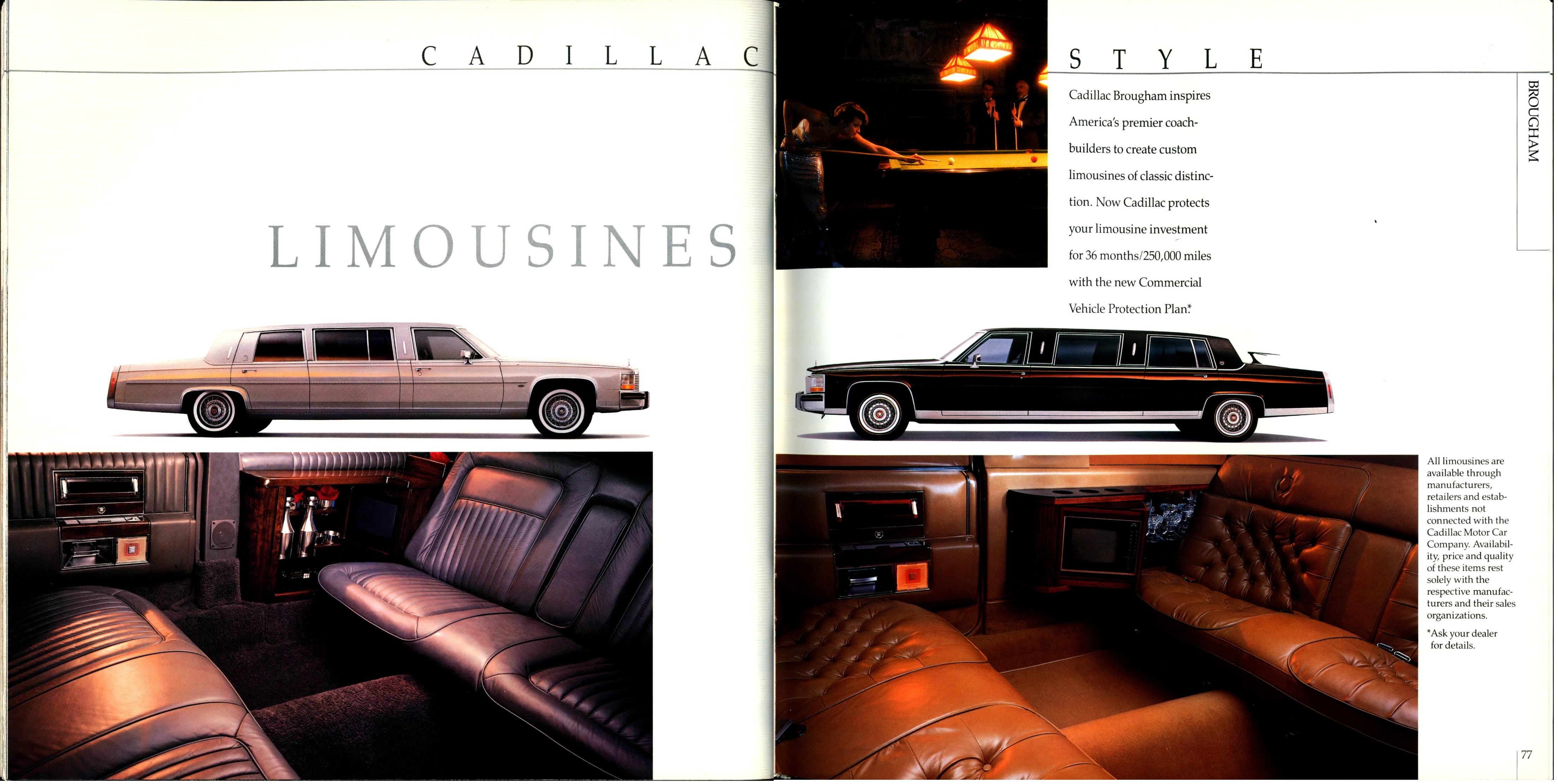 1989 Cadillac Full Line Prestige Brochure 76-77