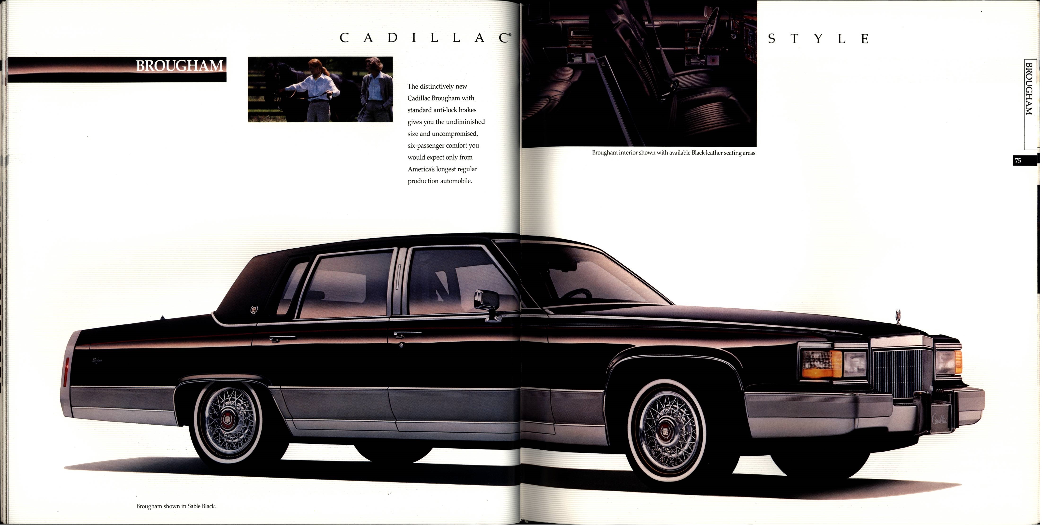 1990 Cadillac Full Line Prestige Brochure 74-75