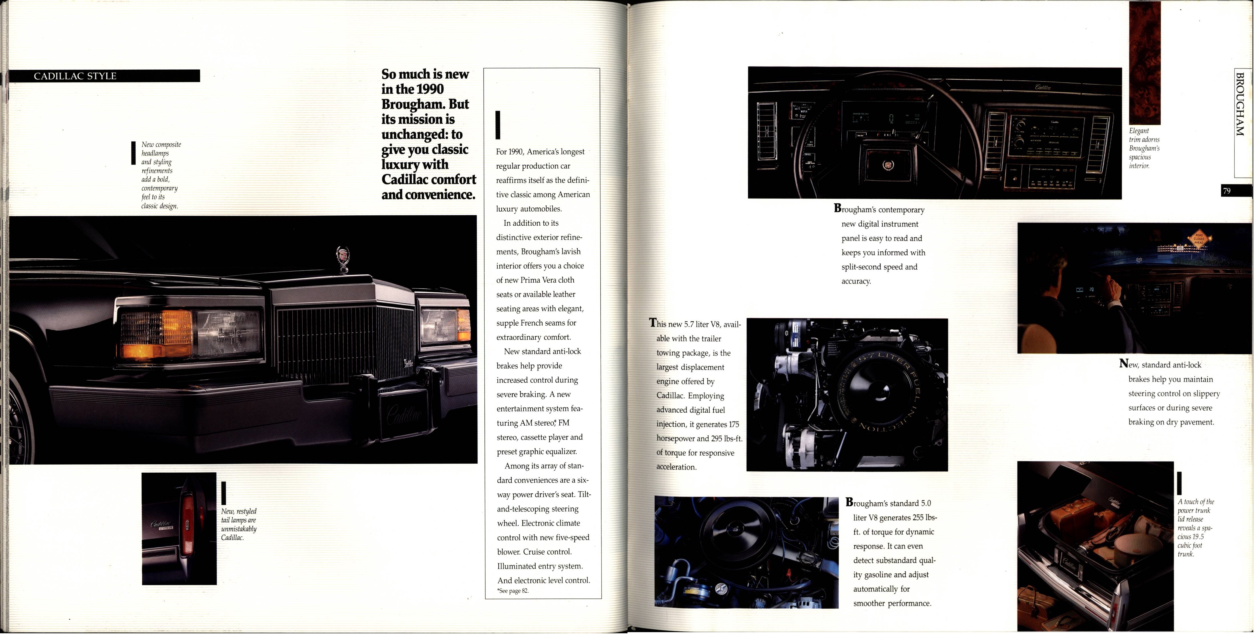 1990 Cadillac Full Line Prestige Brochure 78-79