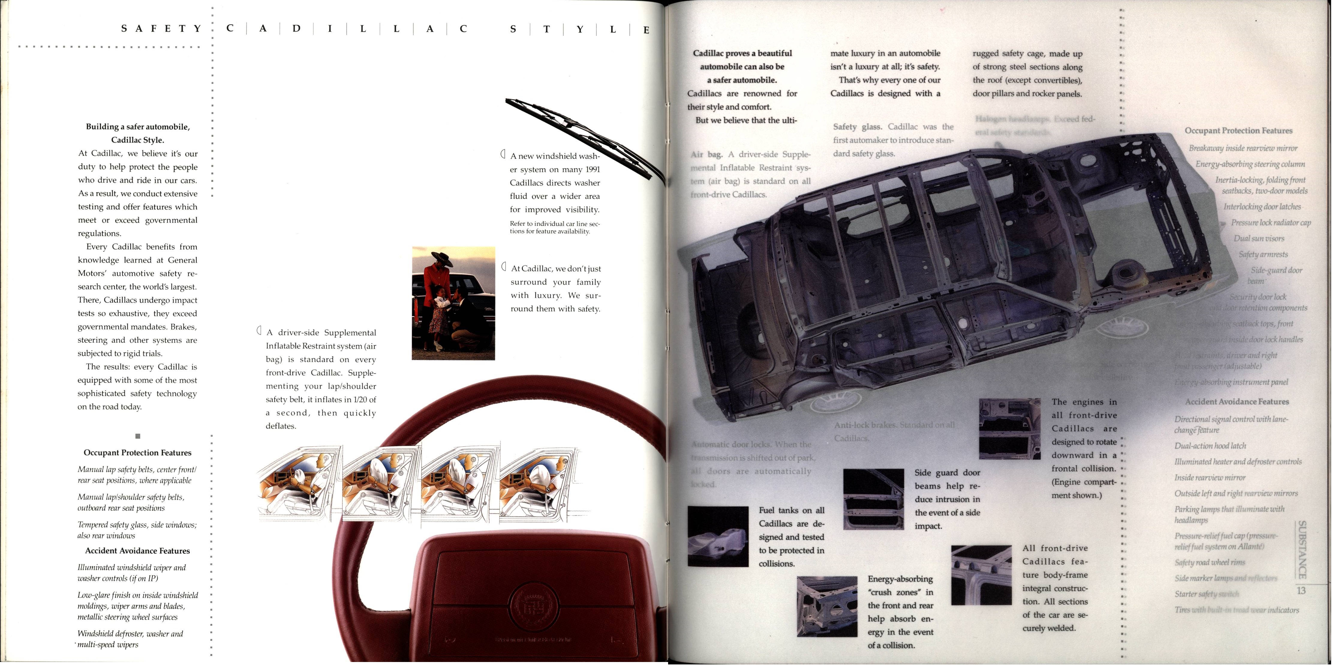 1991 Cadillac Full Line Prestige Brochure 12-13a