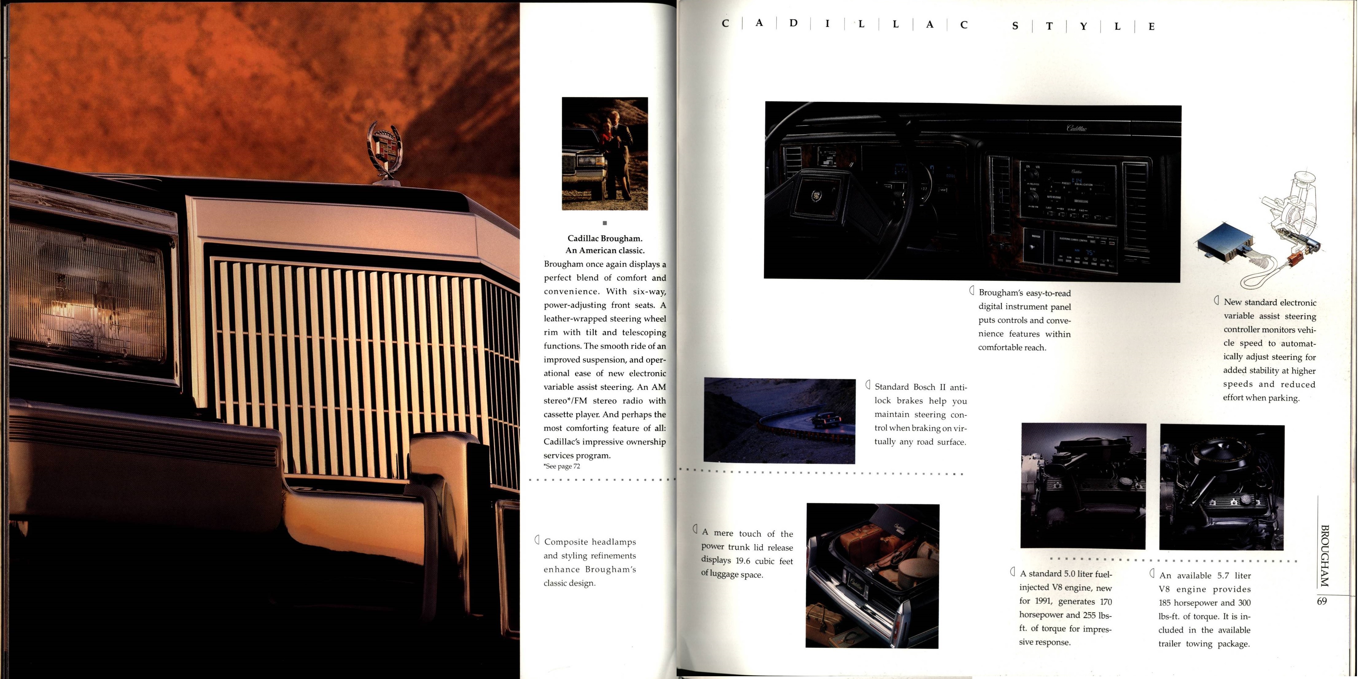 1991 Cadillac Full Line Prestige Brochure 68-69