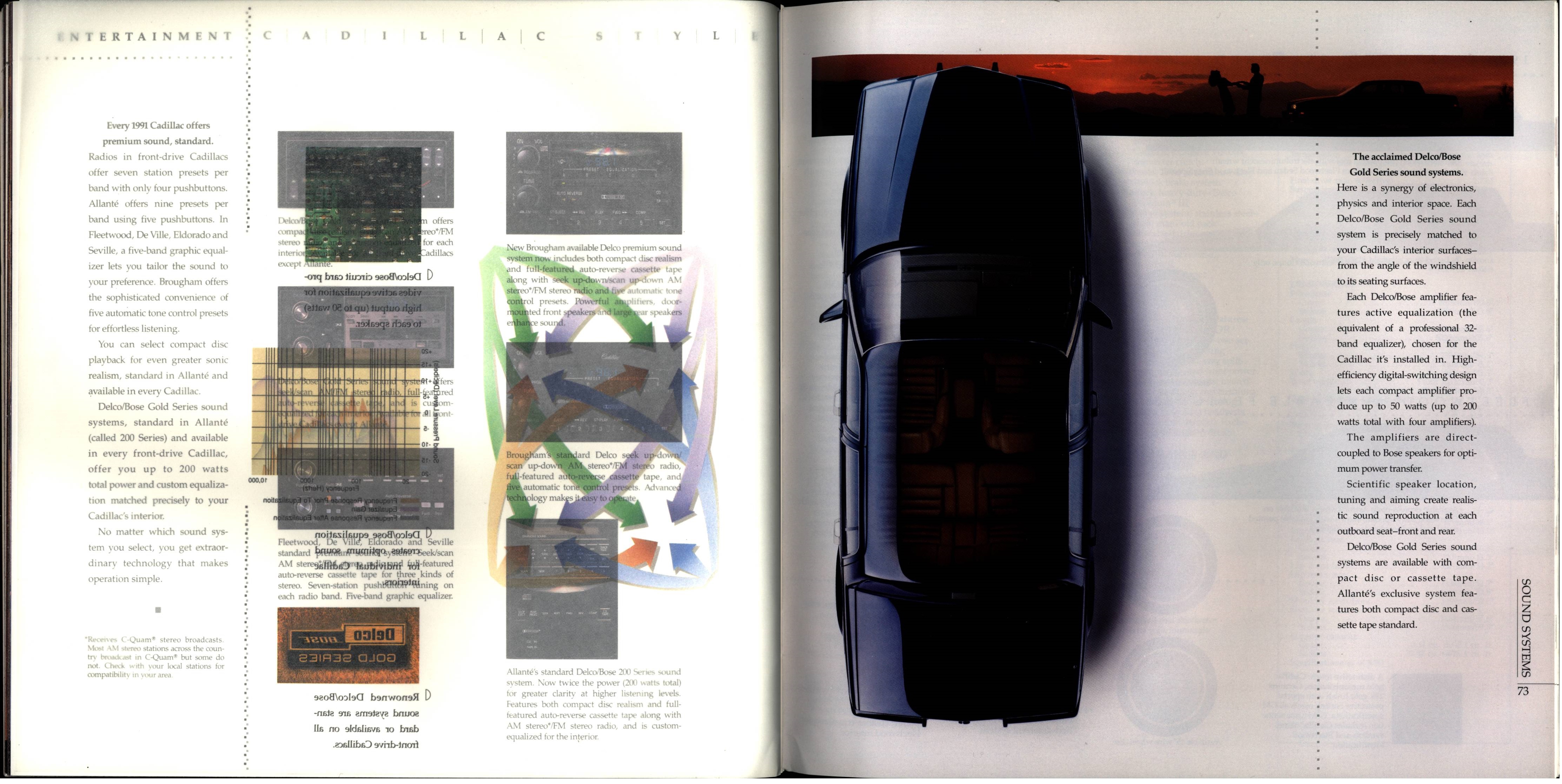 1991 Cadillac Full Line Prestige Brochure 72-73b