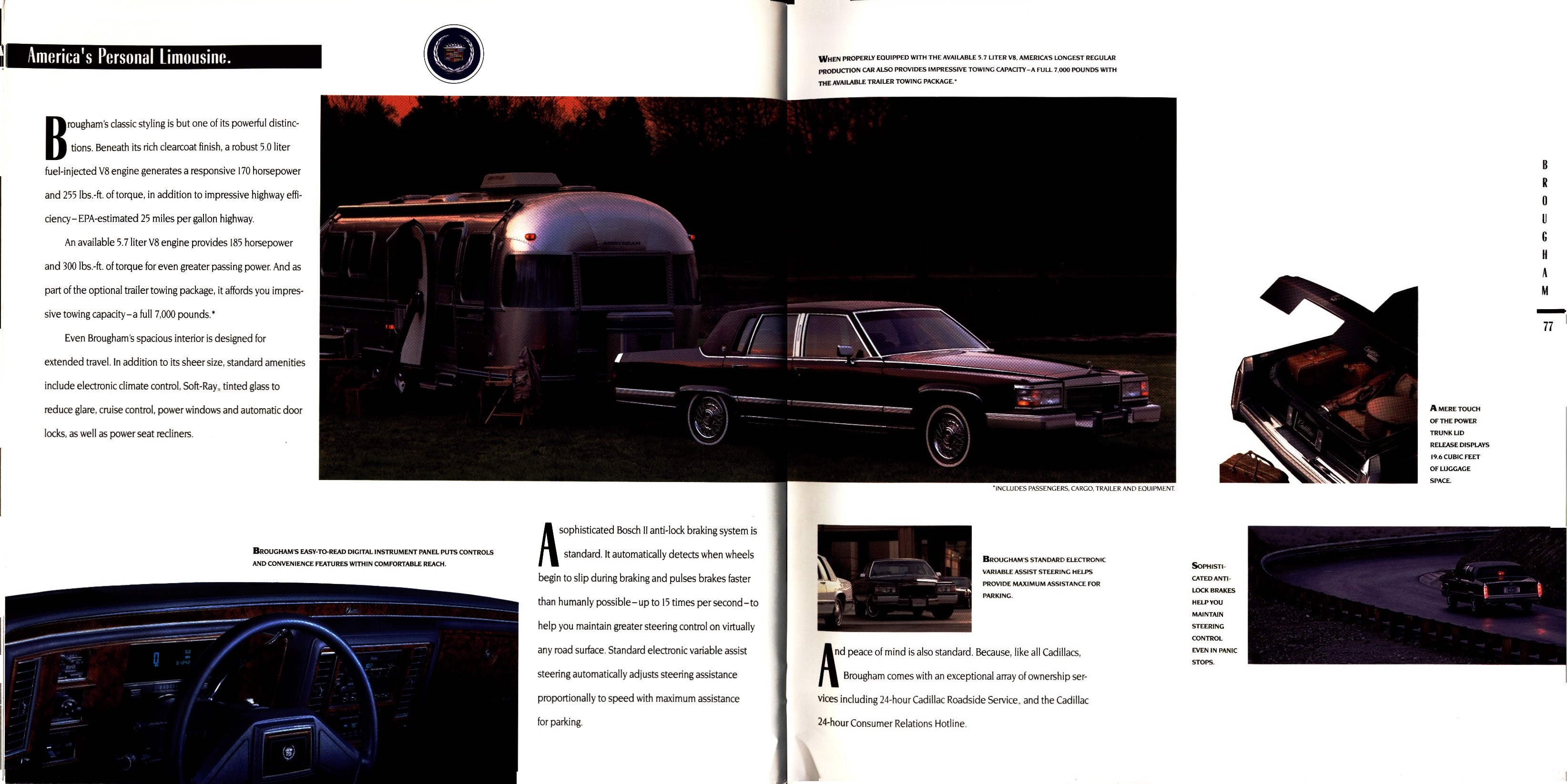 1992 Cadillac Full Line Prestige Brochure 76-77