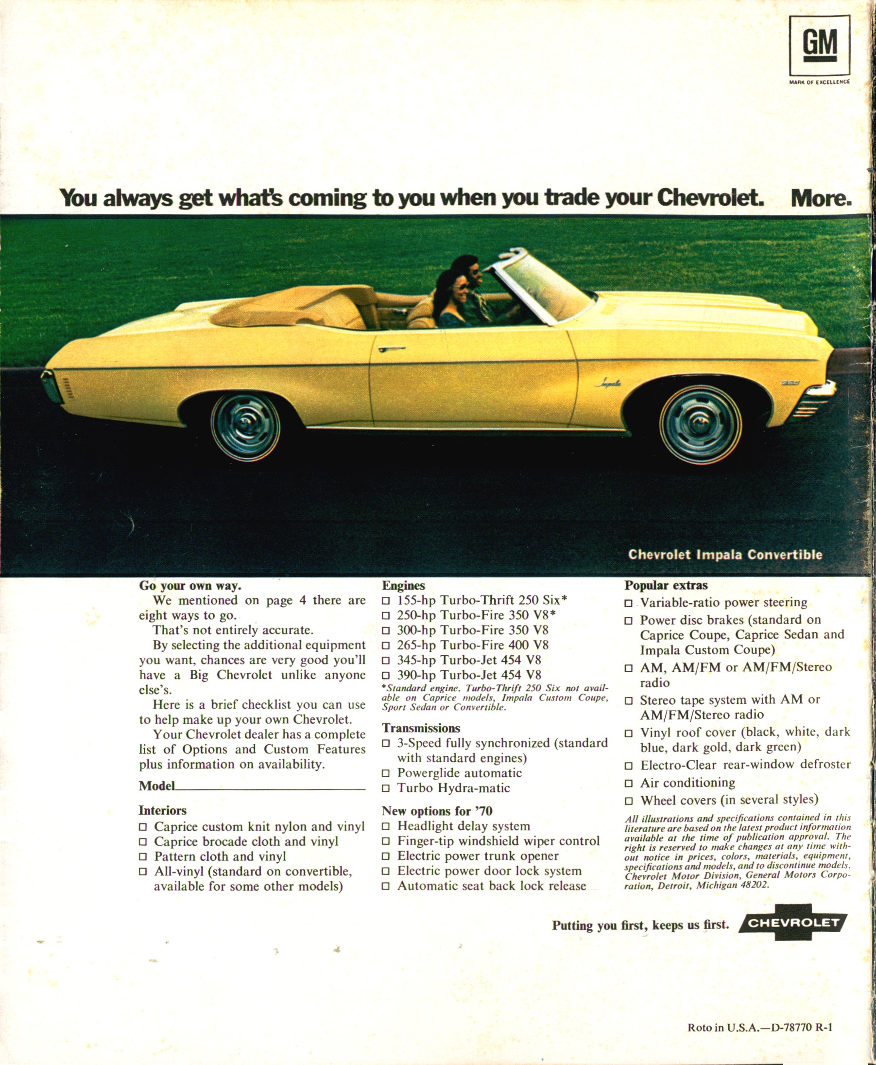 1970 Chevrolet Full Size Brochure (R-1) 24